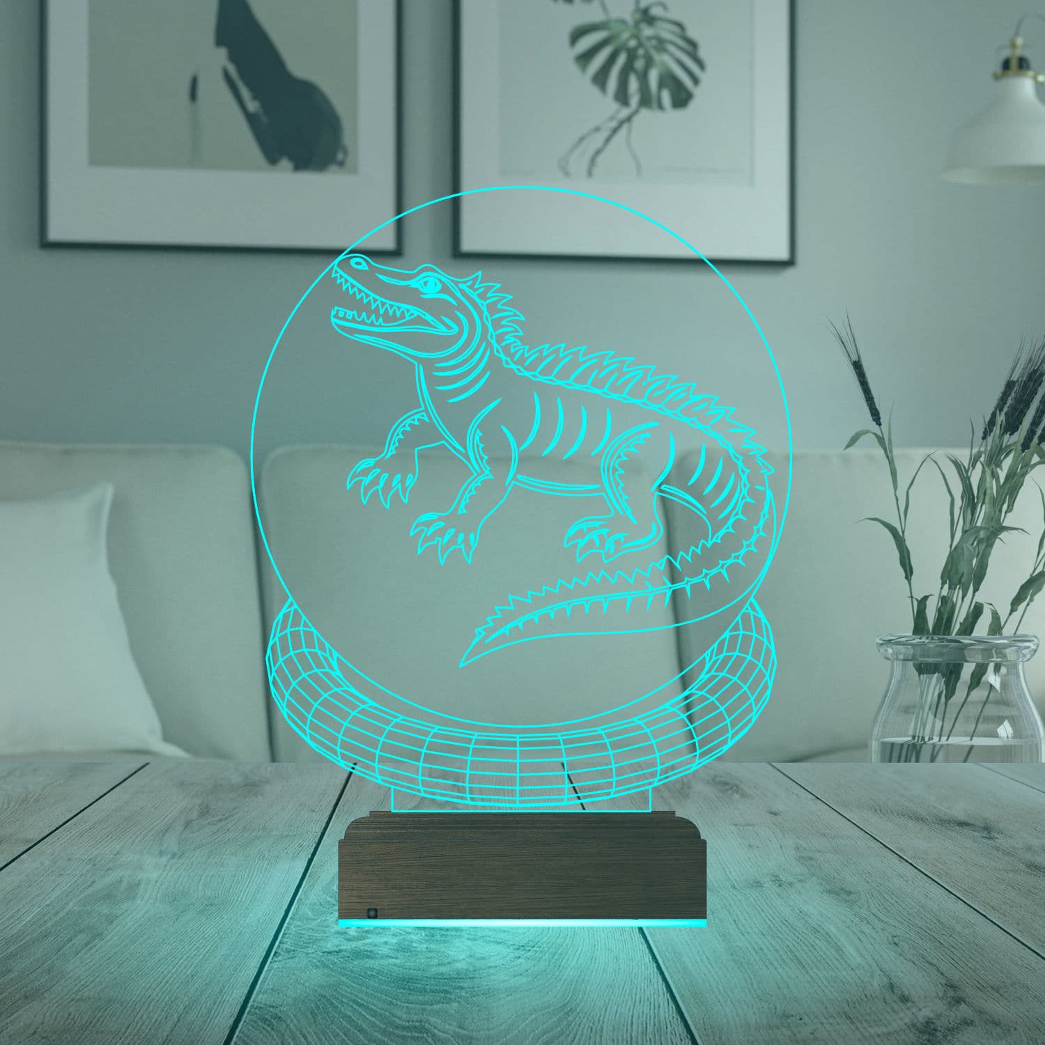 Крокодил — 3D LED Ночник | Подарок ребёнку 3