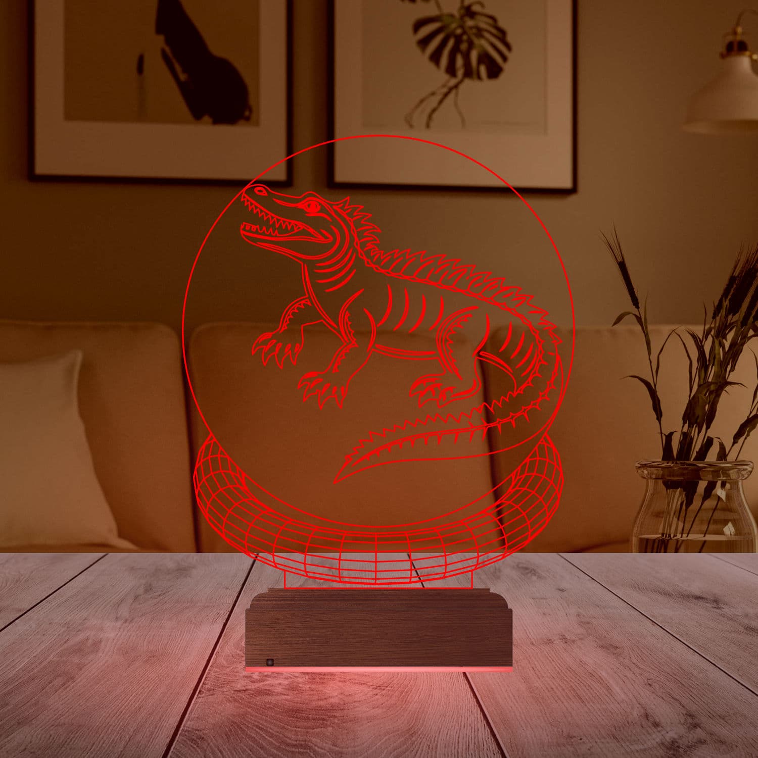 Крокодил — 3D LED Ночник | Подарок ребёнку 4