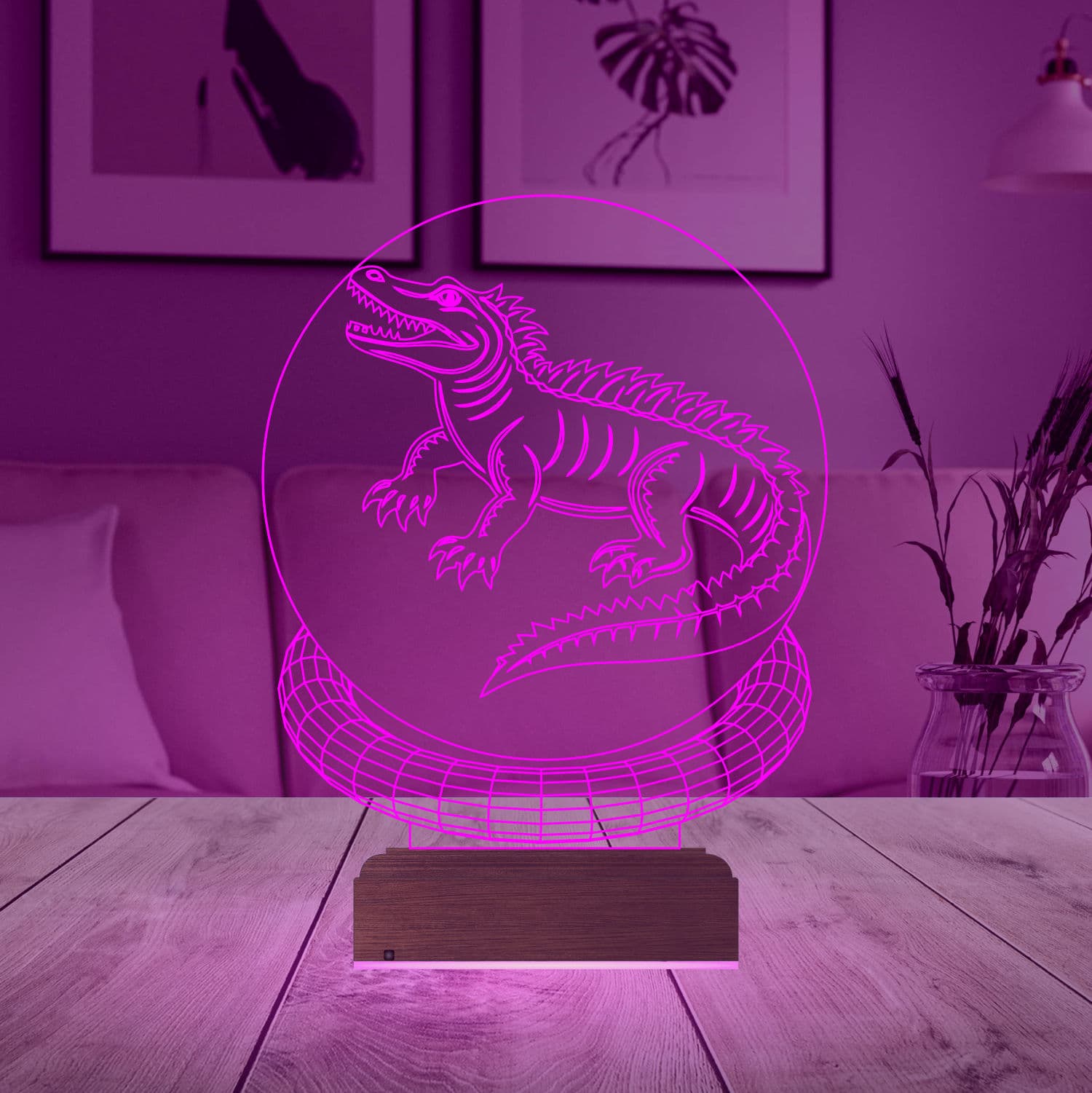 Крокодил — 3D LED Ночник | Подарок ребёнку 5