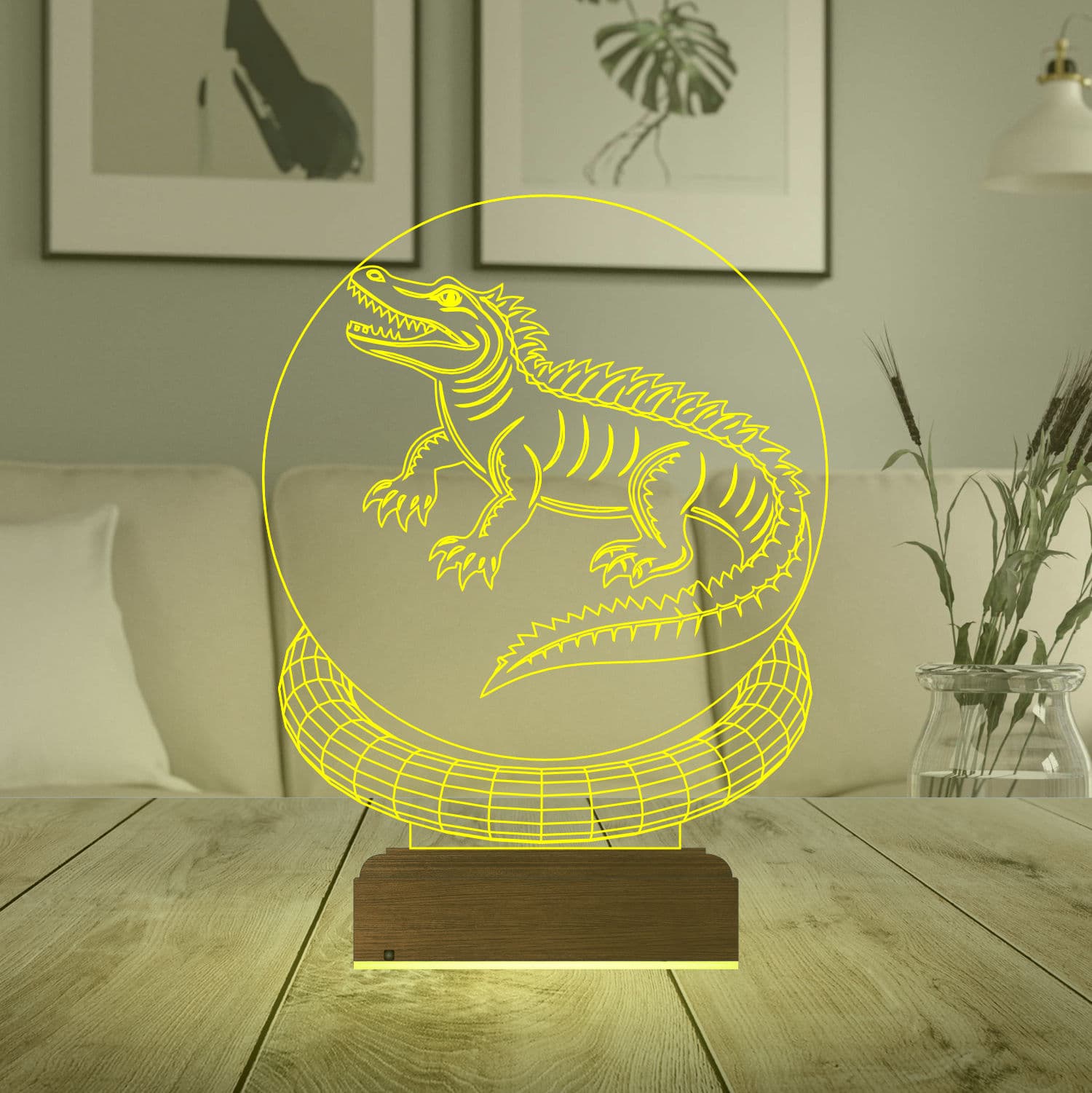 Крокодил — 3D LED Ночник | Подарок ребёнку 6