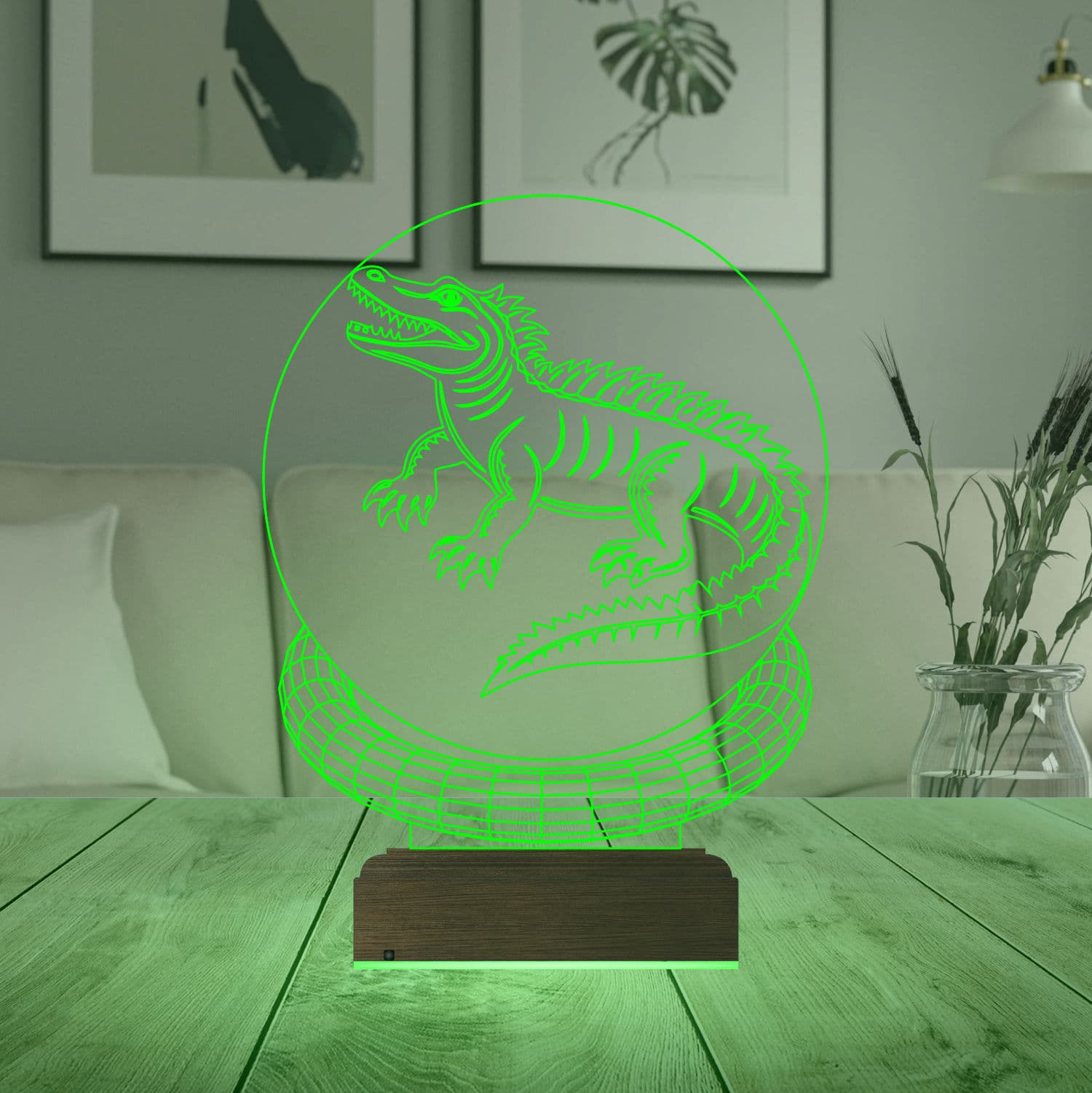 Крокодил — 3D LED Ночник | Подарок ребёнку 7