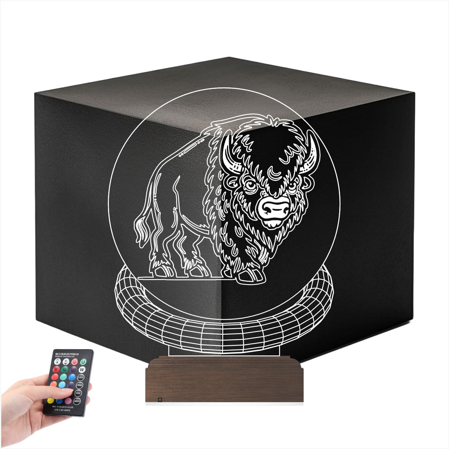 Бизон — 3D LED Ночник | Подарок мужчине 1