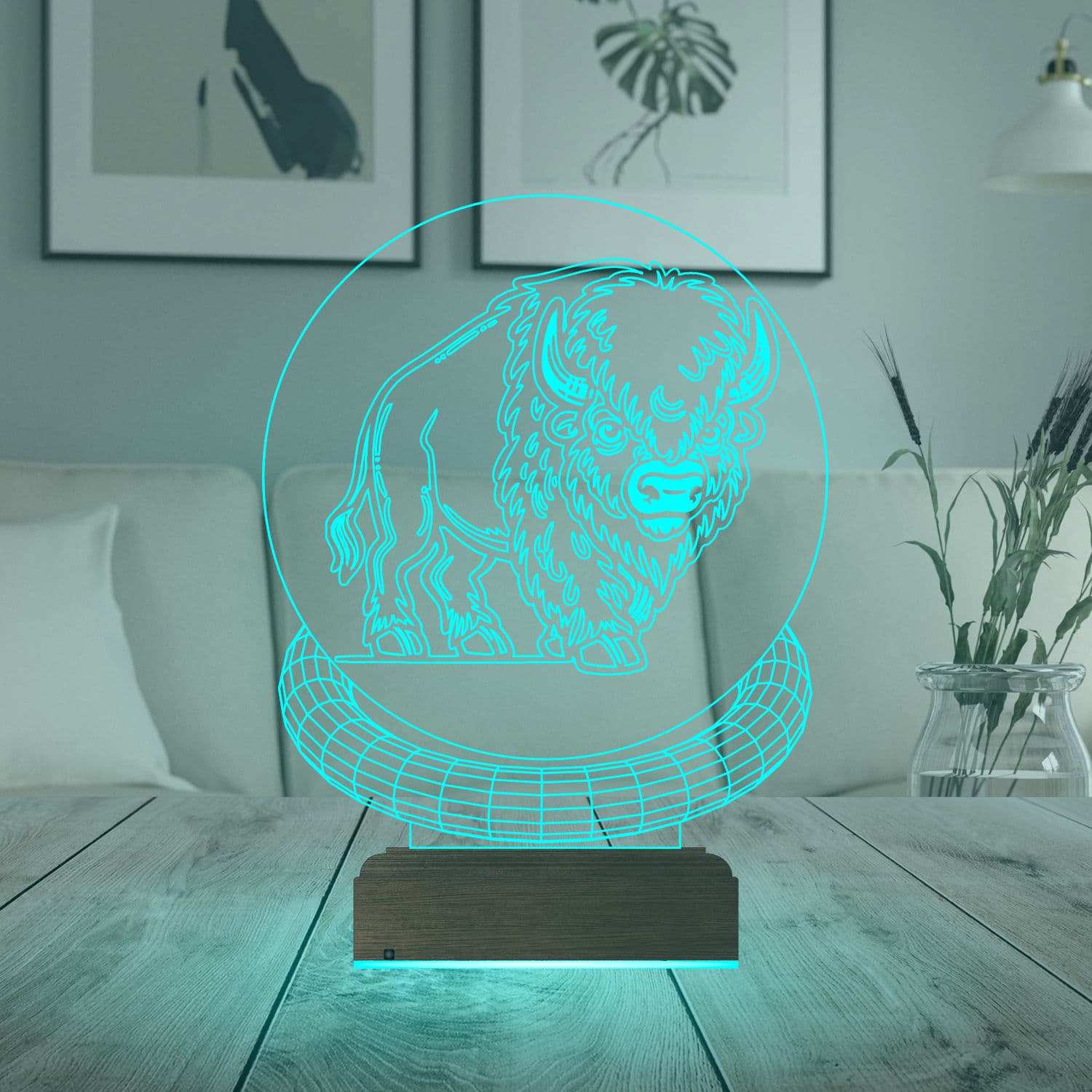 Бизон — 3D LED Ночник | Подарок мужчине 3