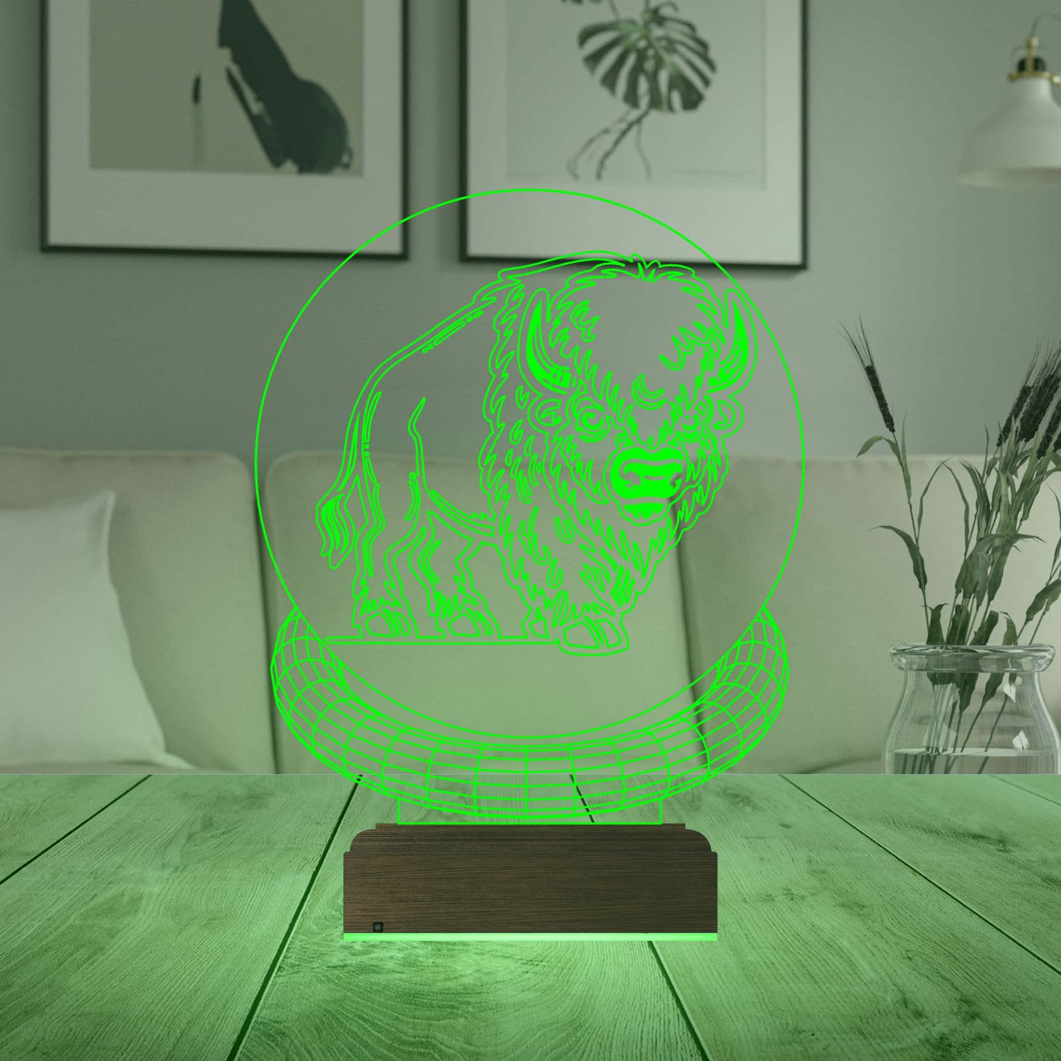 Бизон — 3D LED Ночник | Подарок мужчине 7