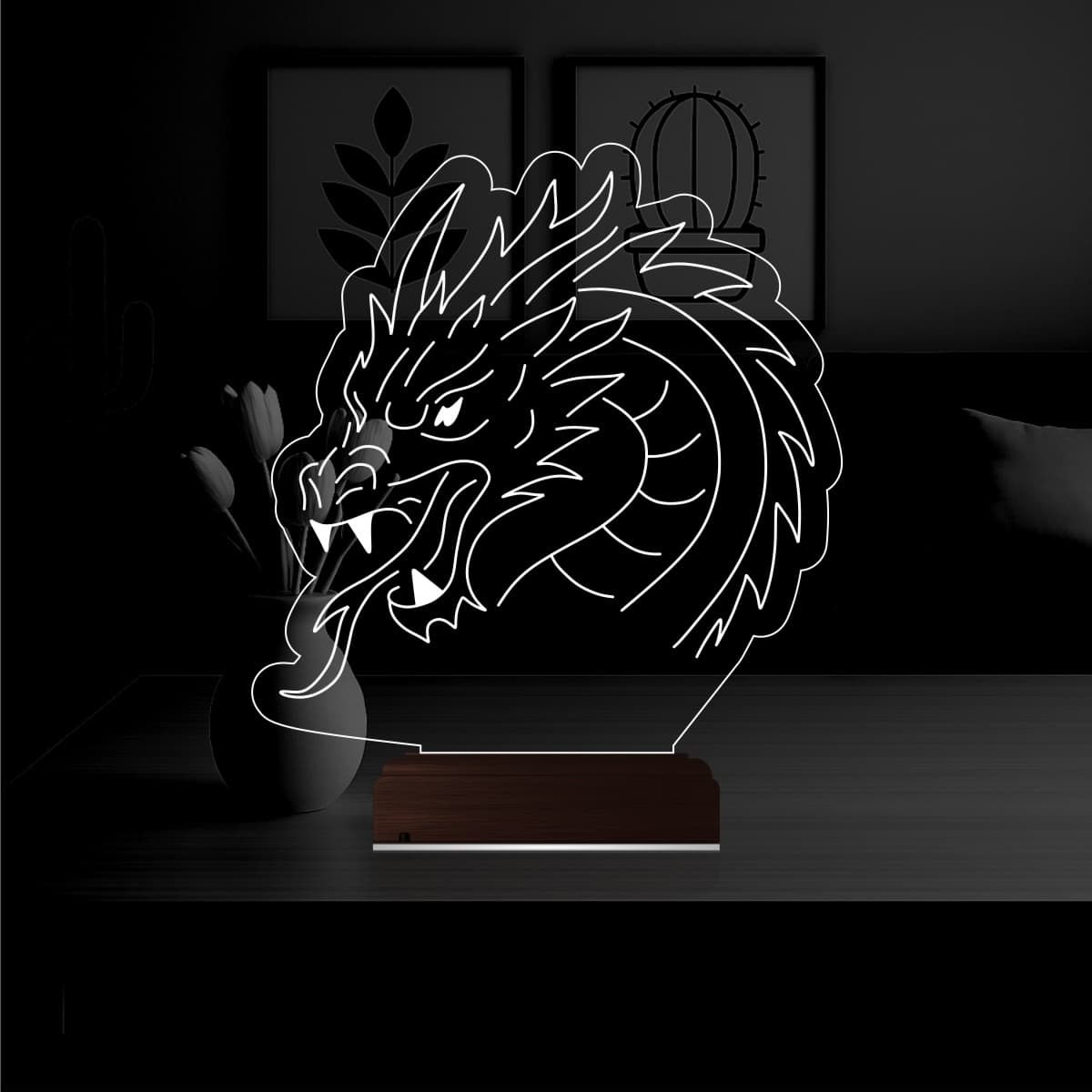 Дракон — 3D LED Ночник | Подарок мужчине 1