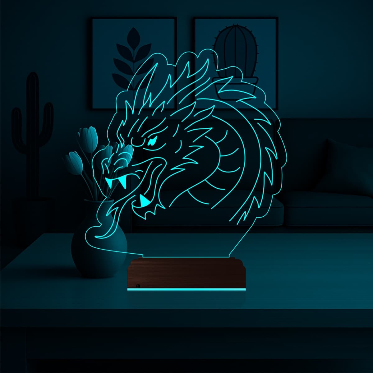 Дракон — 3D LED Ночник | Подарок мужчине 2