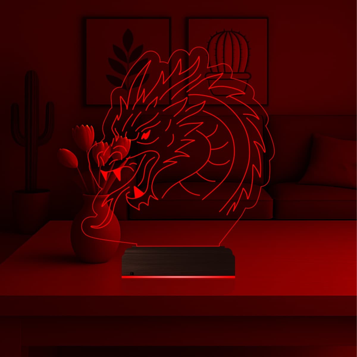 Дракон — 3D LED Ночник | Подарок мужчине 5