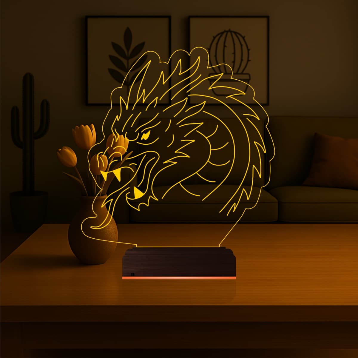 Дракон — 3D LED Ночник | Подарок мужчине 6