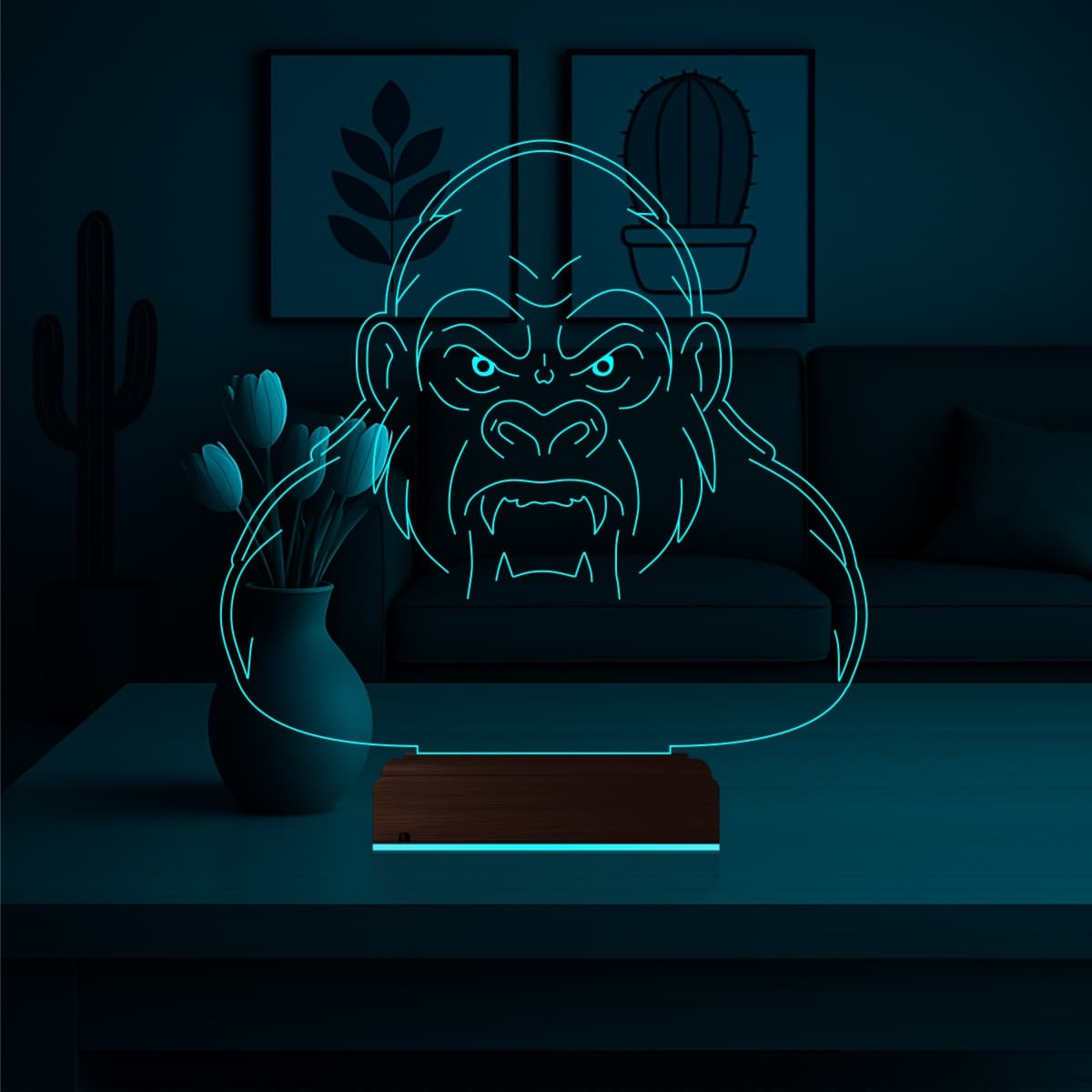 Горилла — 3D LED Ночник | Подарок мужчине 2