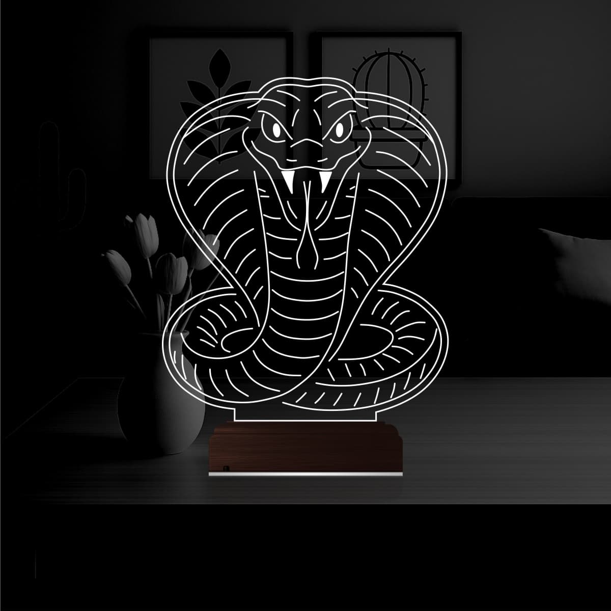 Кобра — 3D LED Ночник | Подарок мужчине 1