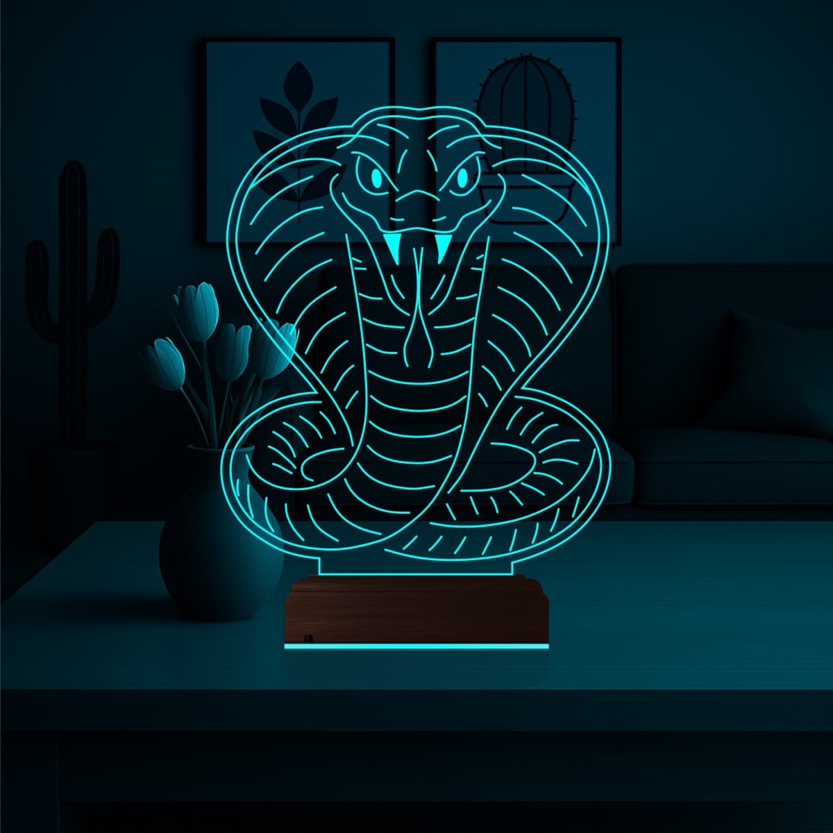 Кобра — 3D LED Ночник | Подарок мужчине 2