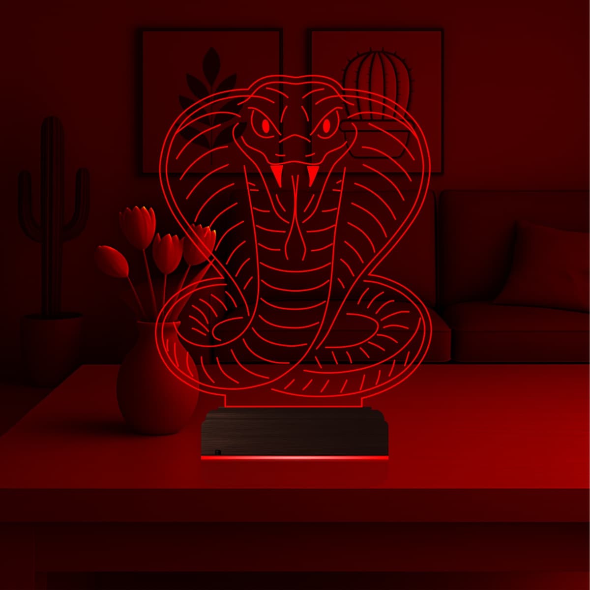 Кобра — 3D LED Ночник | Подарок мужчине 5