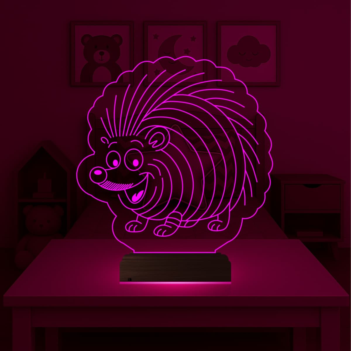 Ёжик — 3D LED Ночник | Подарок ребёнку 5