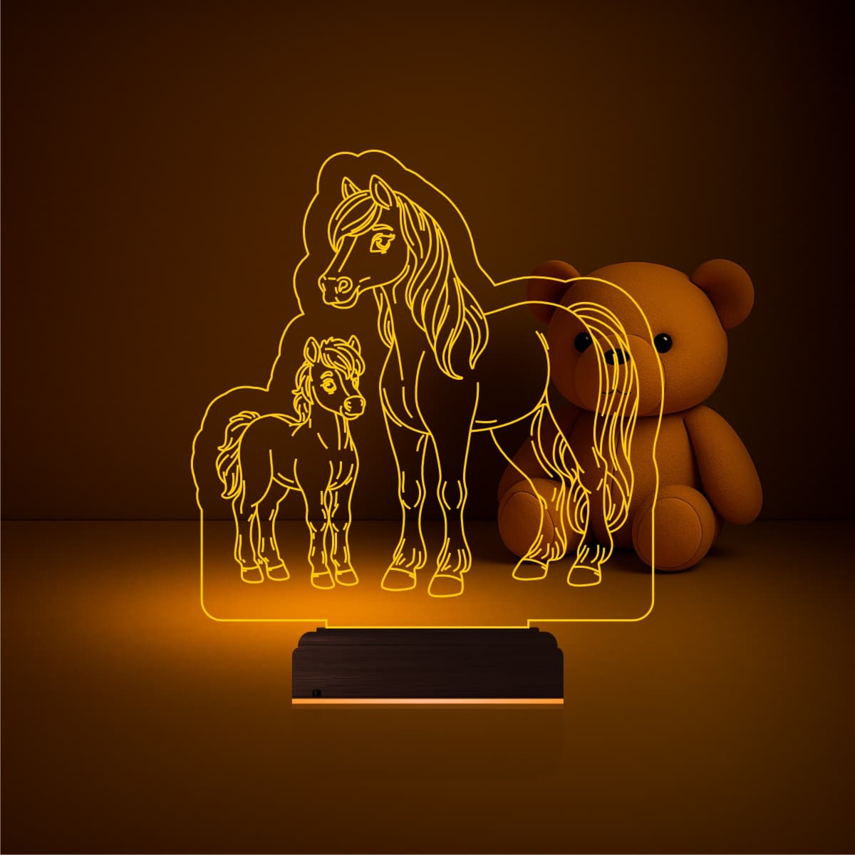 Лошади — 3D LED Ночник | Подарок для детей и семьи 1