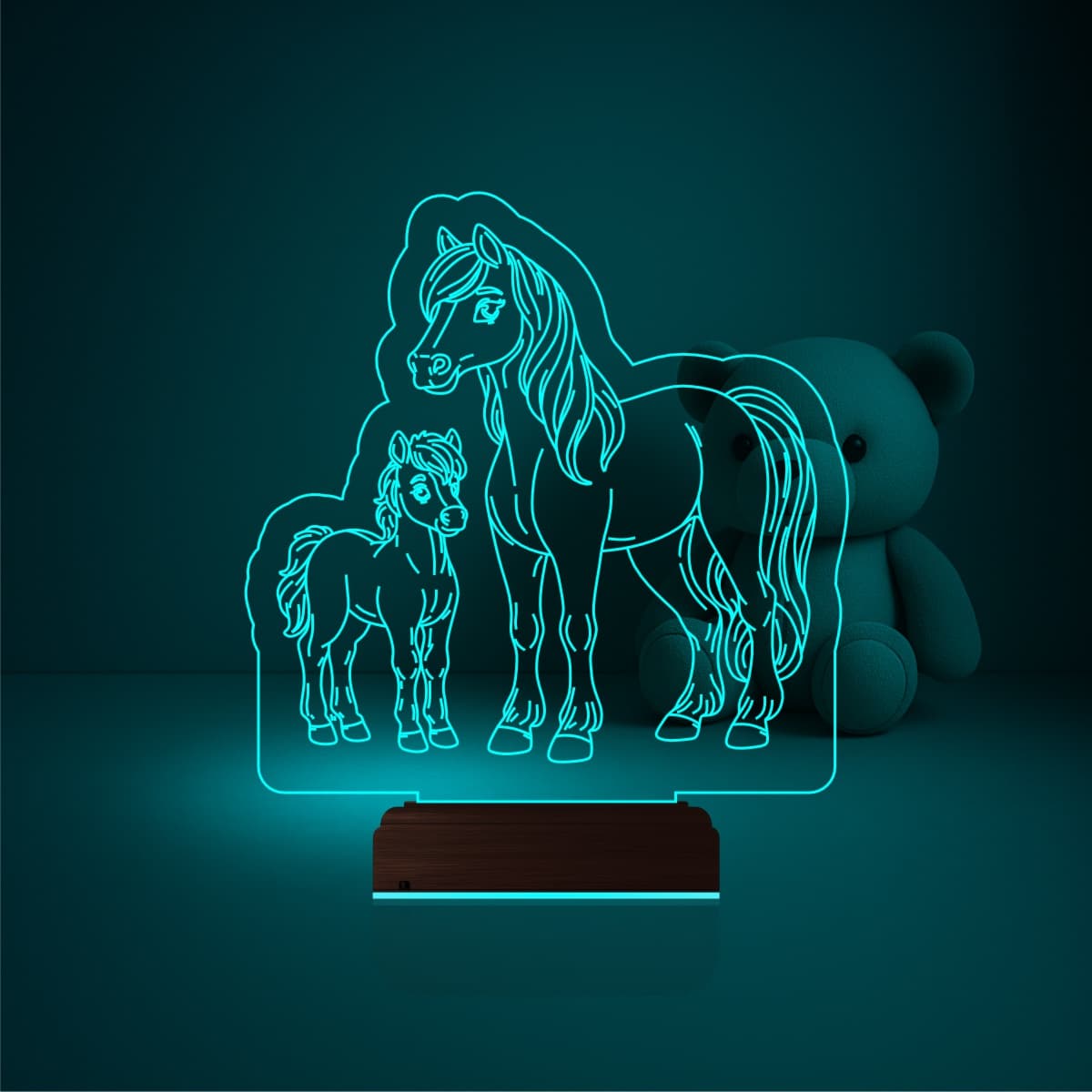 Лошади — 3D LED Ночник | Подарок для детей и семьи 2