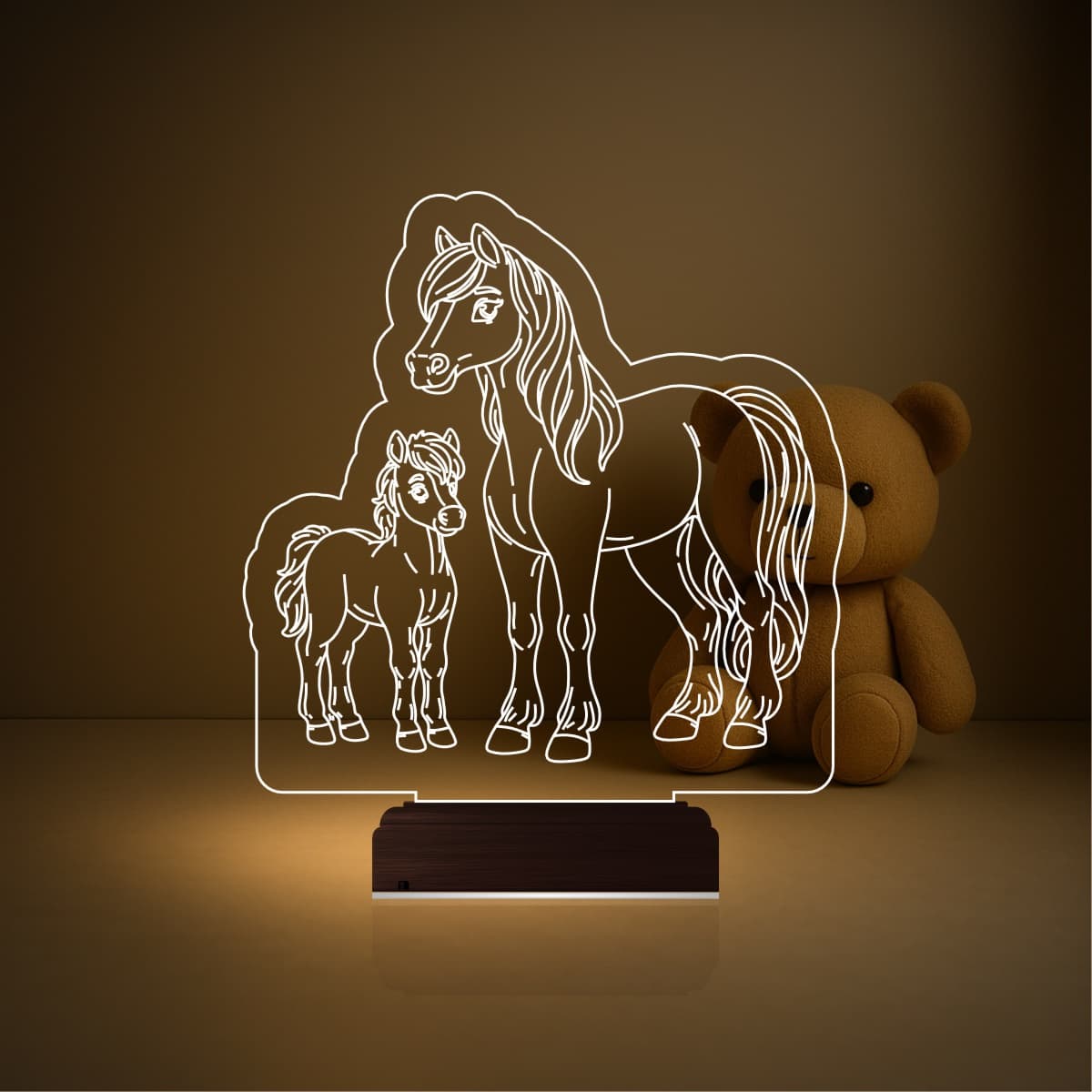 Лошади — 3D LED Ночник | Подарок для детей и семьи 5