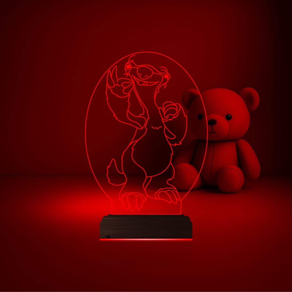 Сид Ледниковый период — 3D LED Ночник | Подарок ребёнку 3