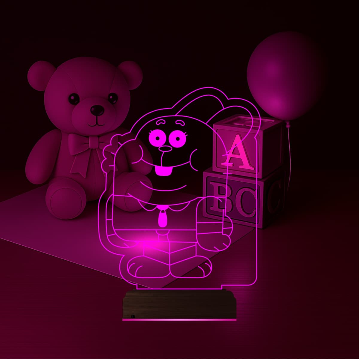 Кролик Ричард — 3D LED Ночник | Подарок детям 4