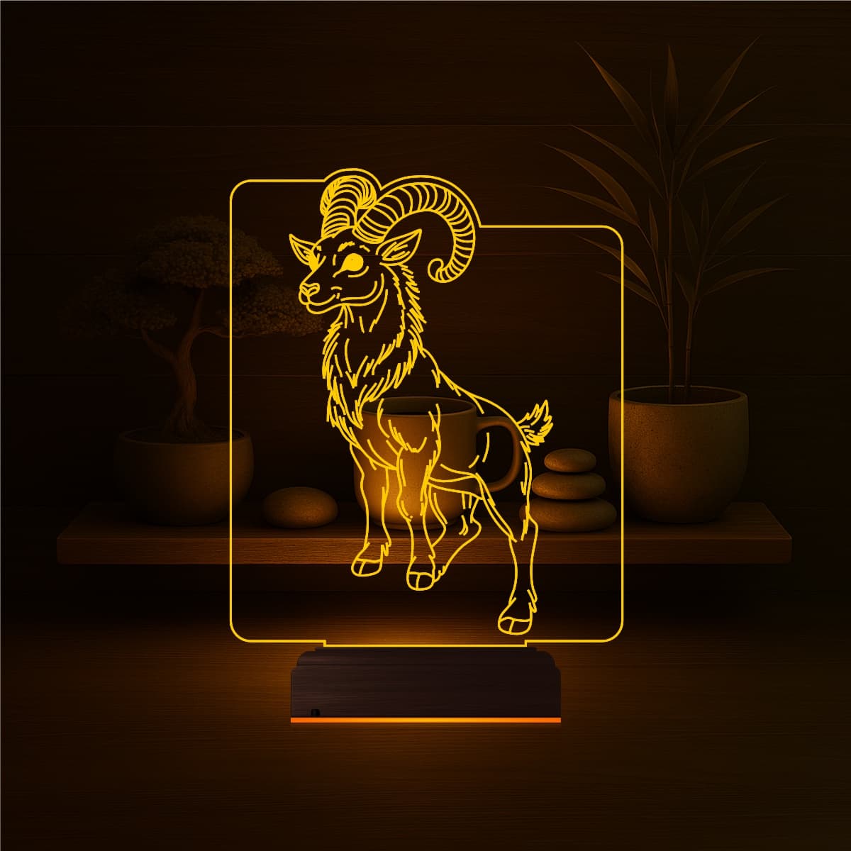 Козерог — 3D LED Ночник | Подарок на день рождения 1