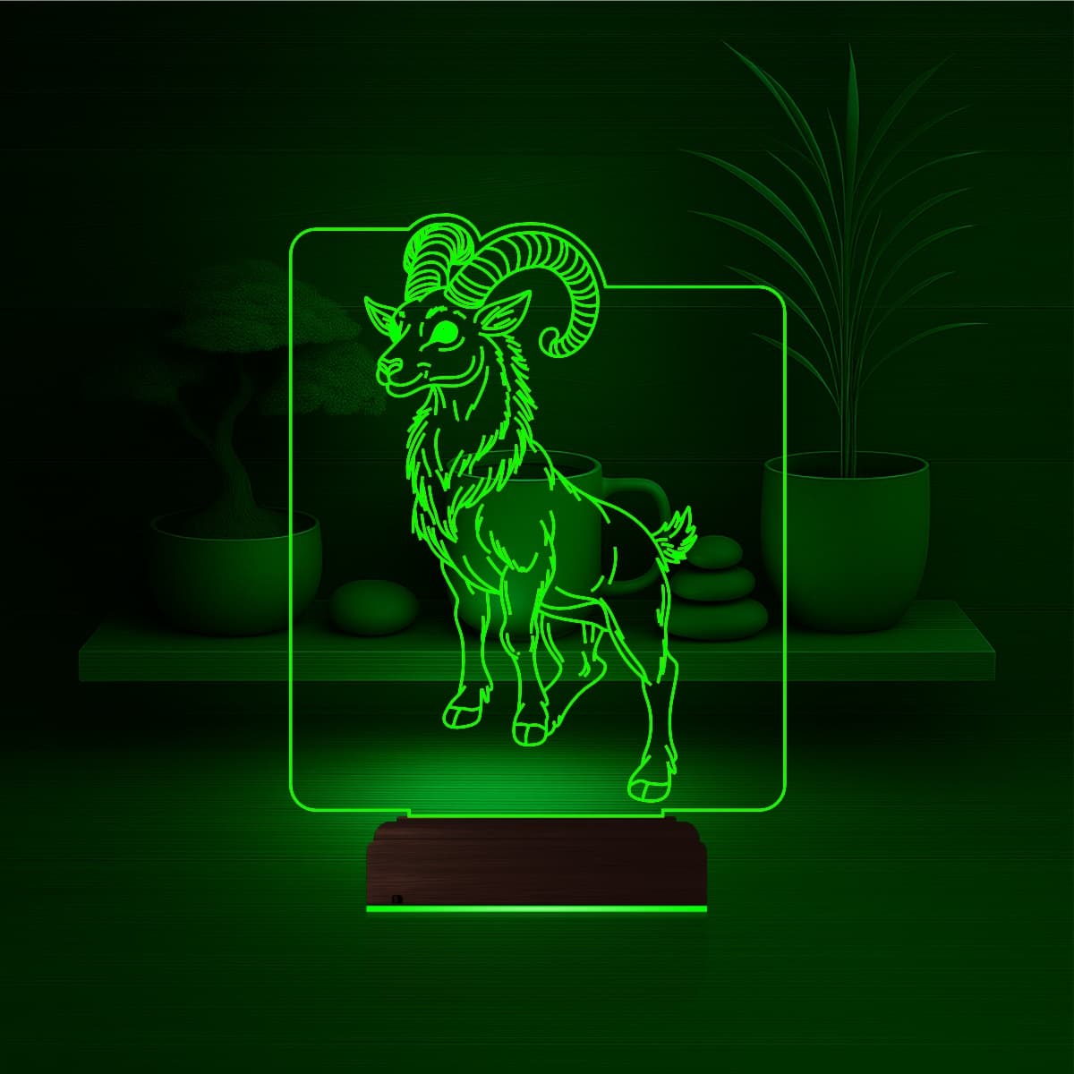 Козерог — 3D LED Ночник | Подарок на день рождения 3