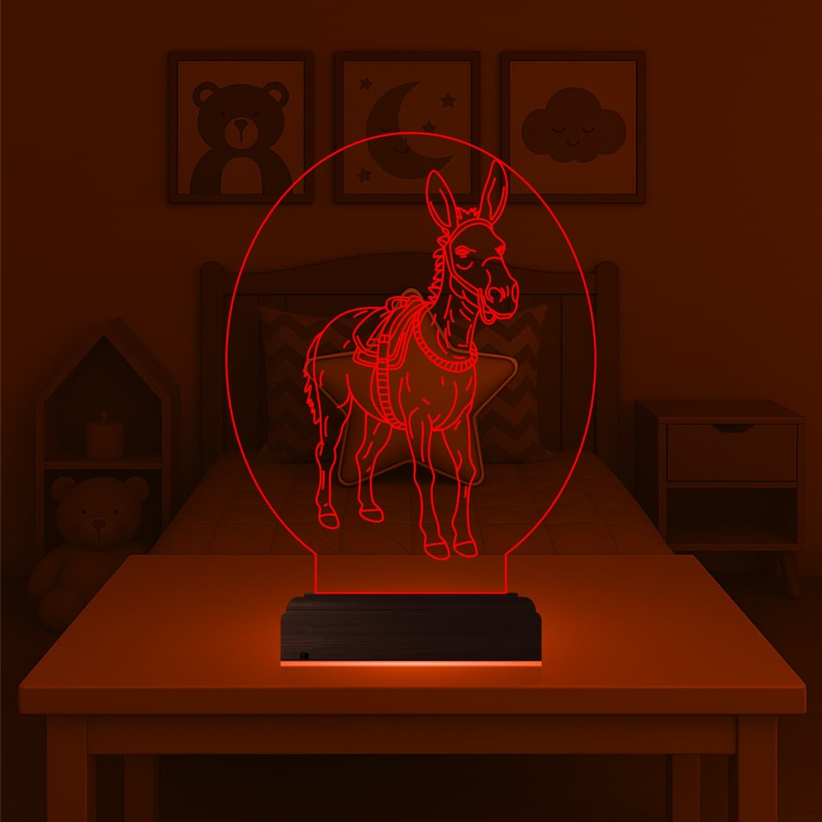 Ослик 3D Ночник 6