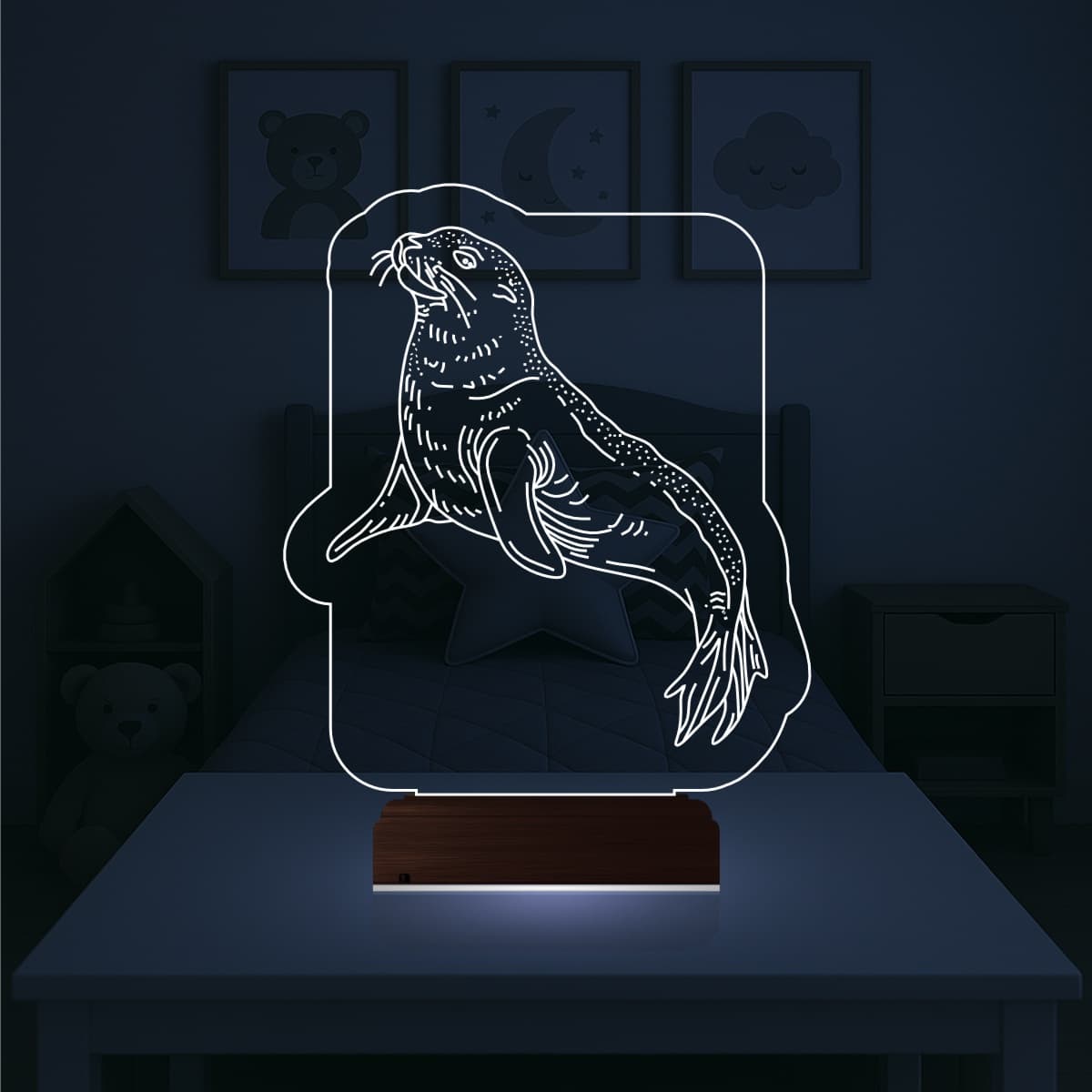 Морской котик 3D Ночник 1