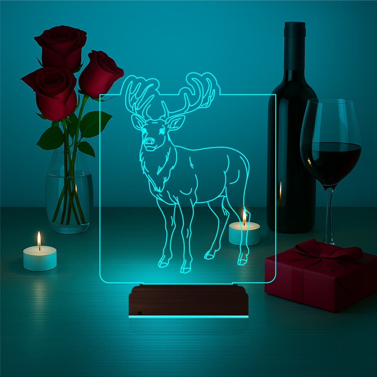 Олень — 3D LED Ночник | Романтический подарок 5