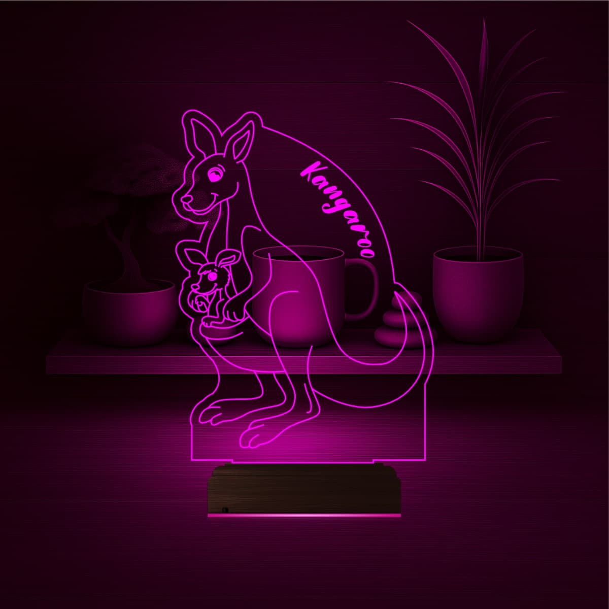 Кенгуру — 3D LED Ночник | Подарок детям 1