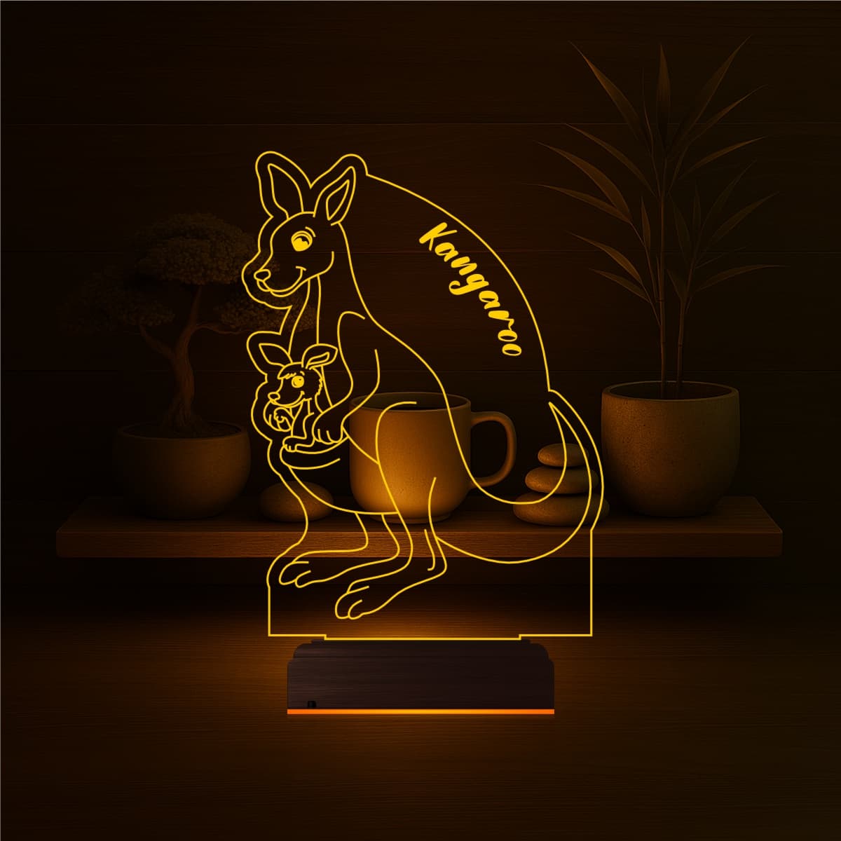 Кенгуру — 3D LED Ночник | Подарок детям 6