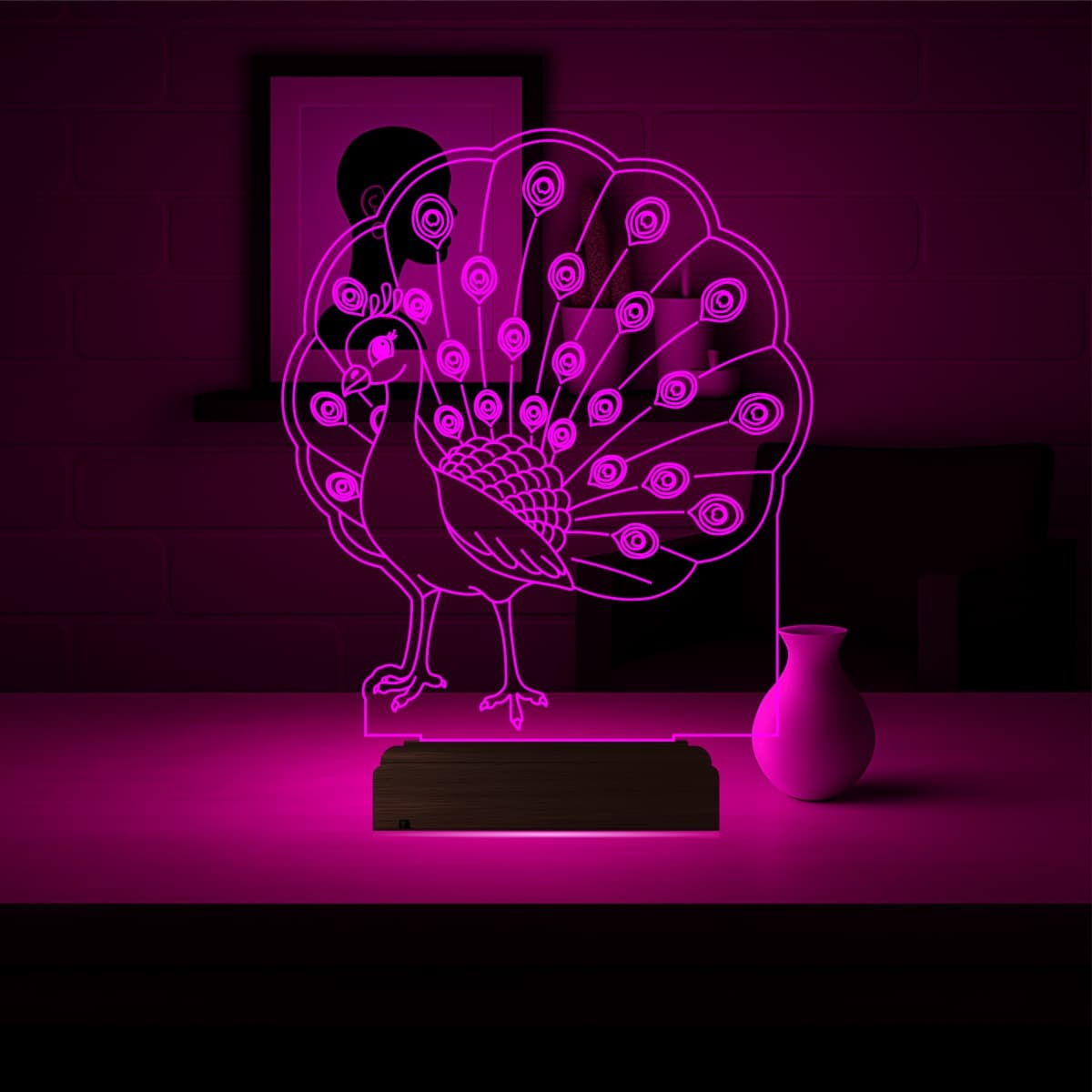 Павлин — 3D LED Ночник | Оригинальный подарок 4