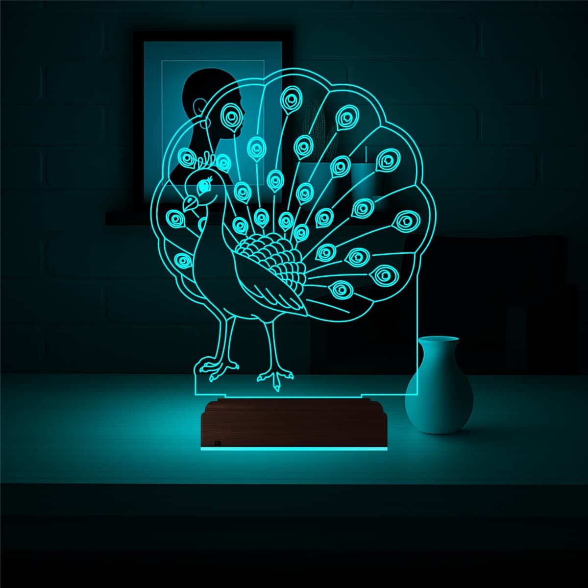 Павлин — 3D LED Ночник | Оригинальный подарок 5