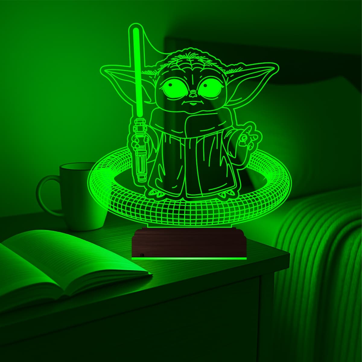 Малыш Йода — 3D LED Ночник | Подарок фанату Звездных войн 1