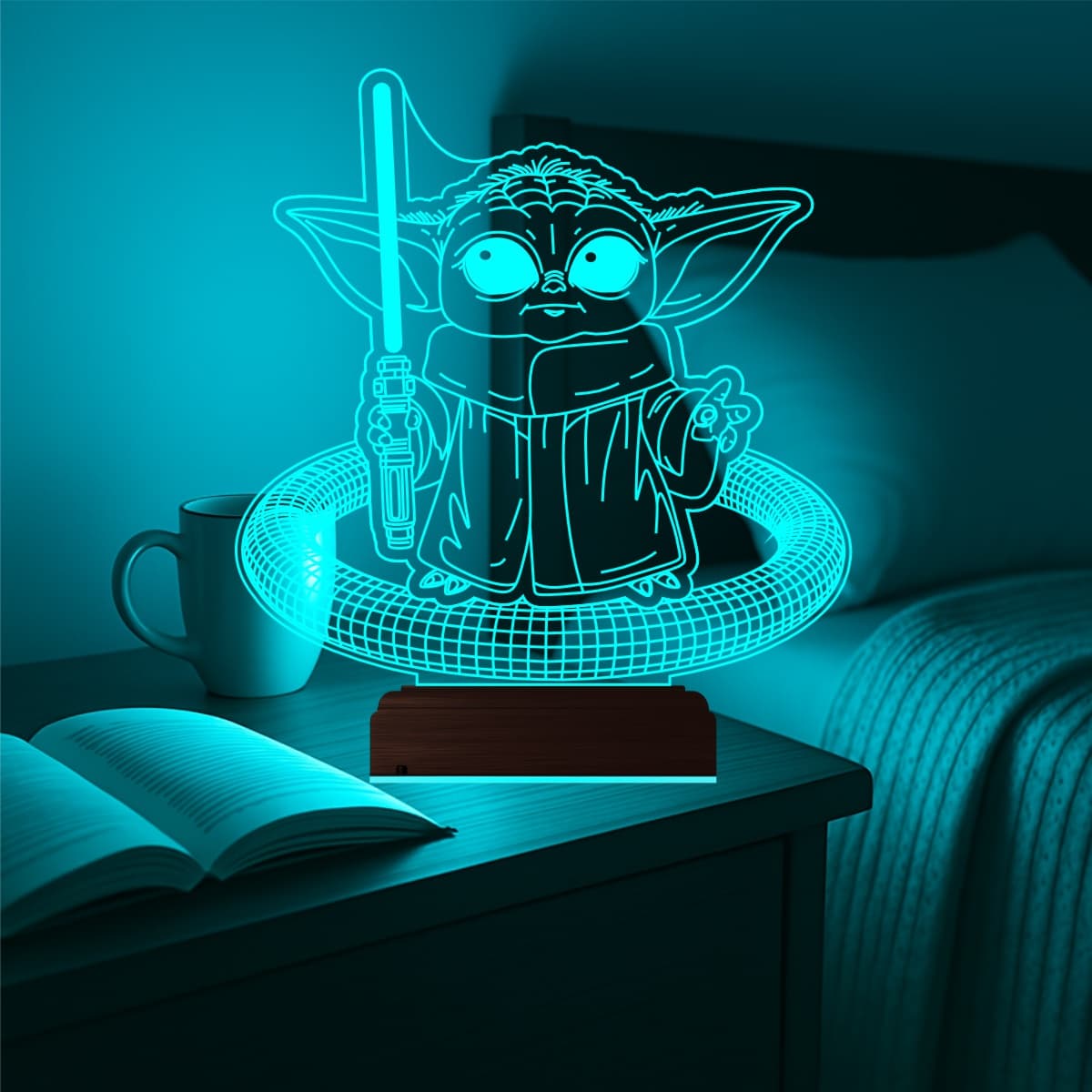 Малыш Йода — 3D LED Ночник | Подарок фанату Звездных войн 5