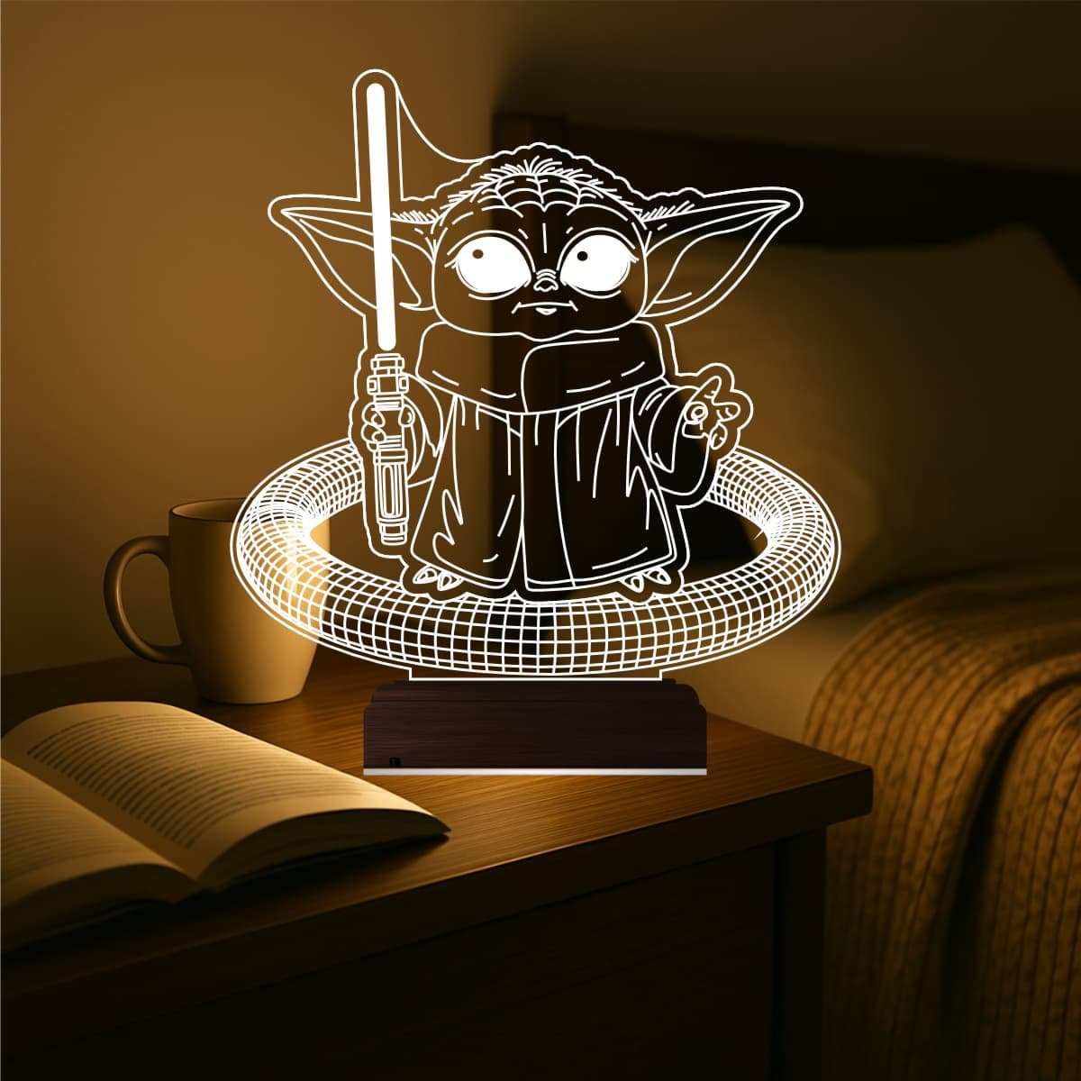 Малыш Йода — 3D LED Ночник | Подарок фанату Звездных войн 6