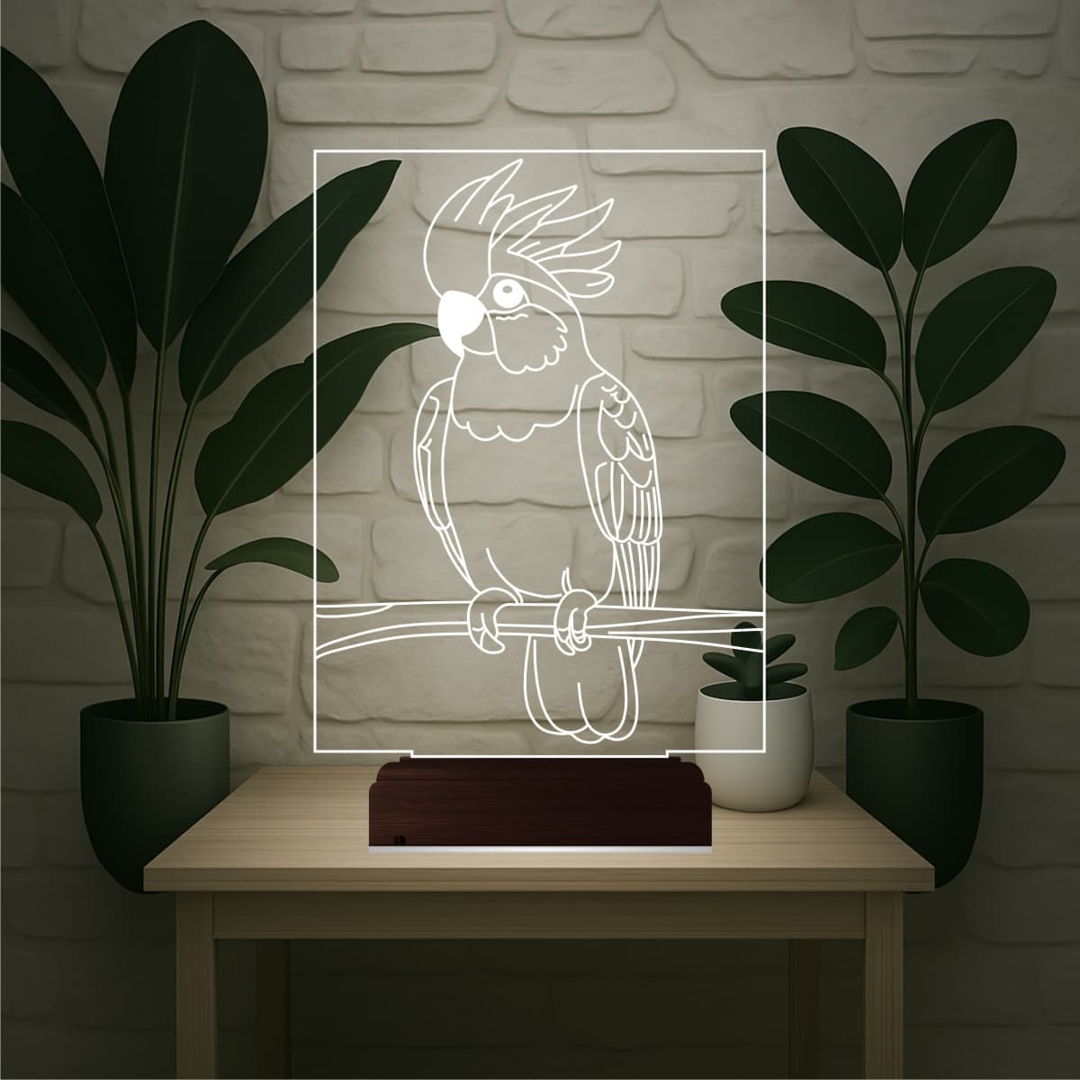 Попугай Какаду — 3D LED Ночник | Оригинальный подарок 6