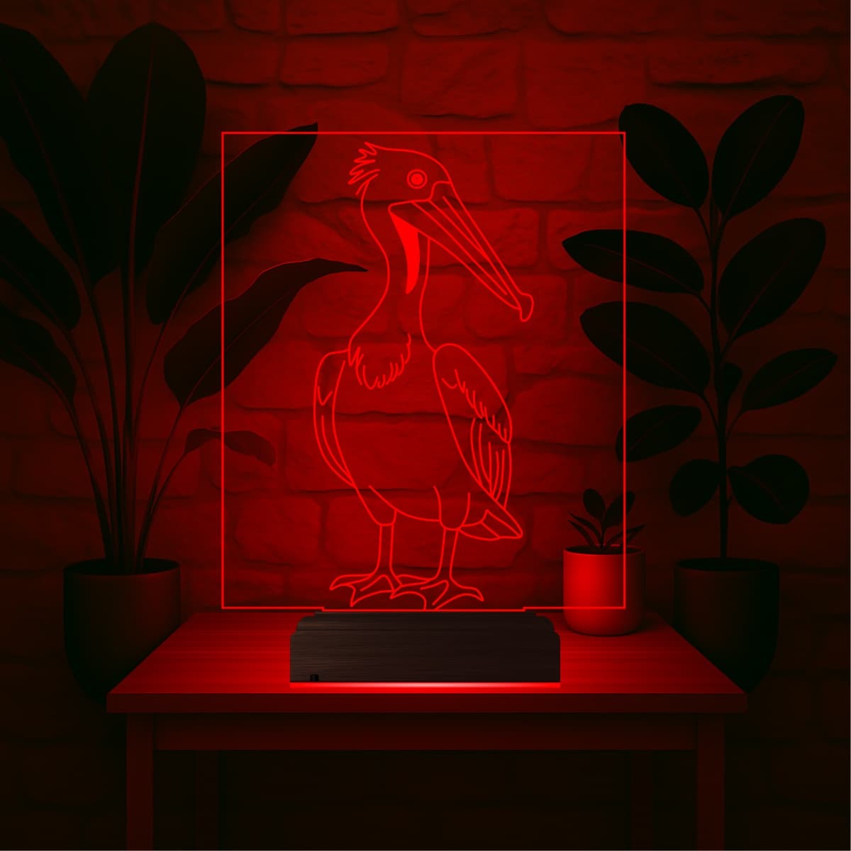 Пеликан — 3D LED Ночник | Подарок детям и любителям природы 2