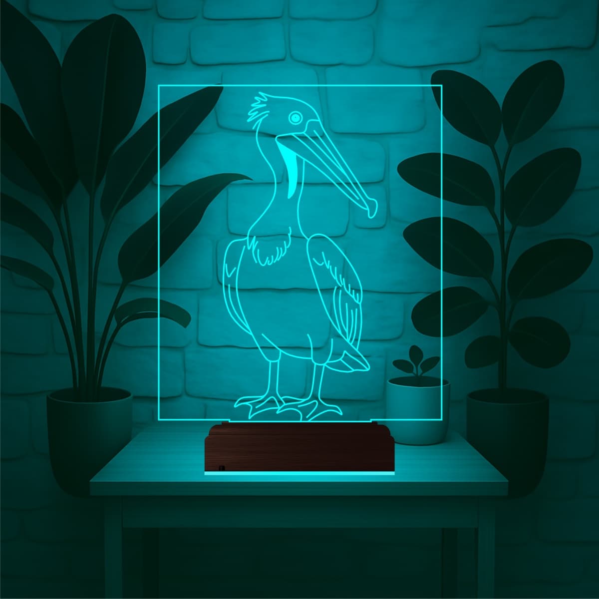 Пеликан — 3D LED Ночник | Подарок детям и любителям природы 5