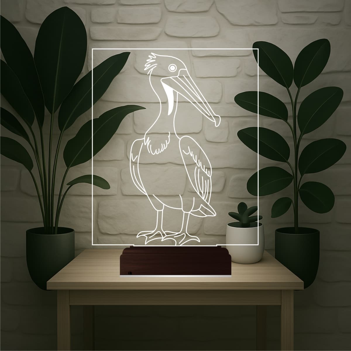 Пеликан — 3D LED Ночник | Подарок детям и любителям природы 6