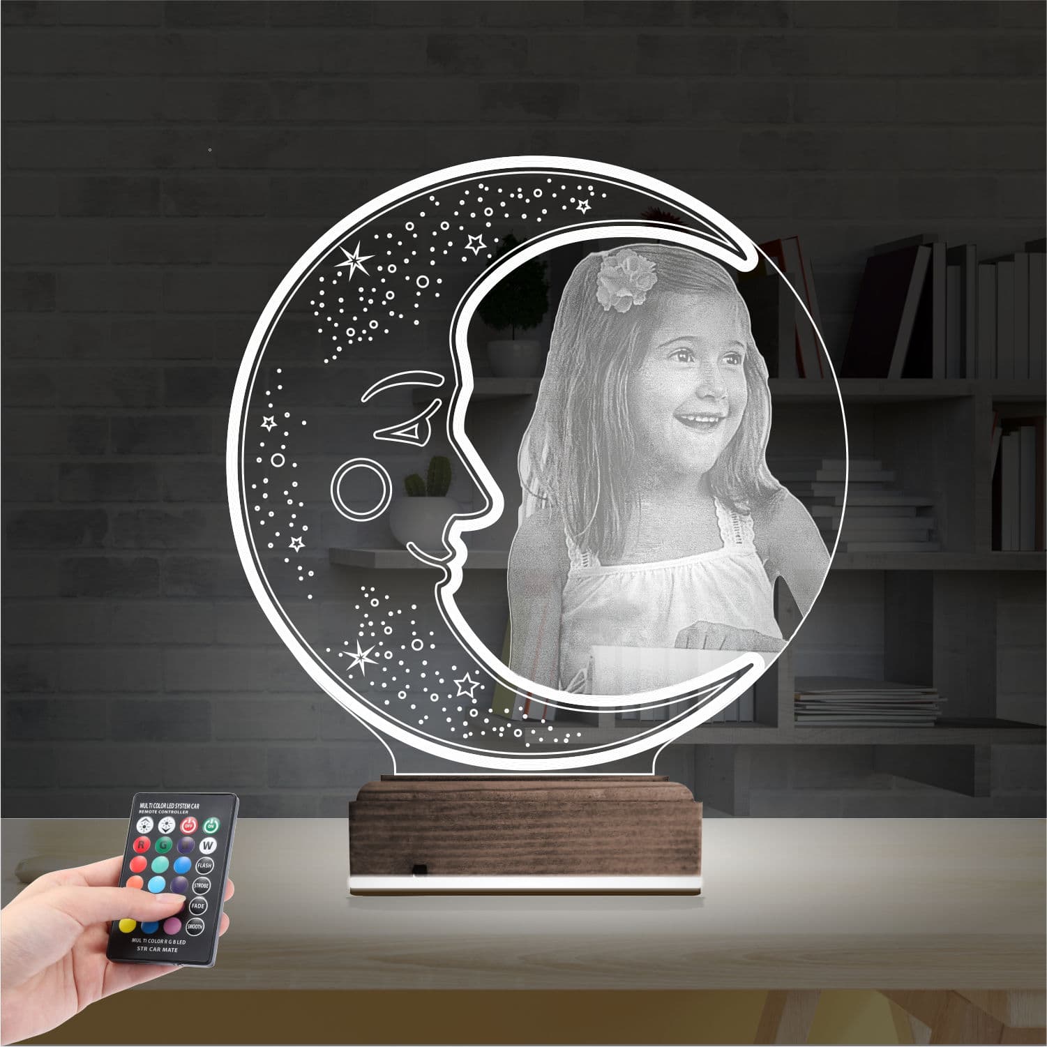 Луна с фото 3D Ночник 2