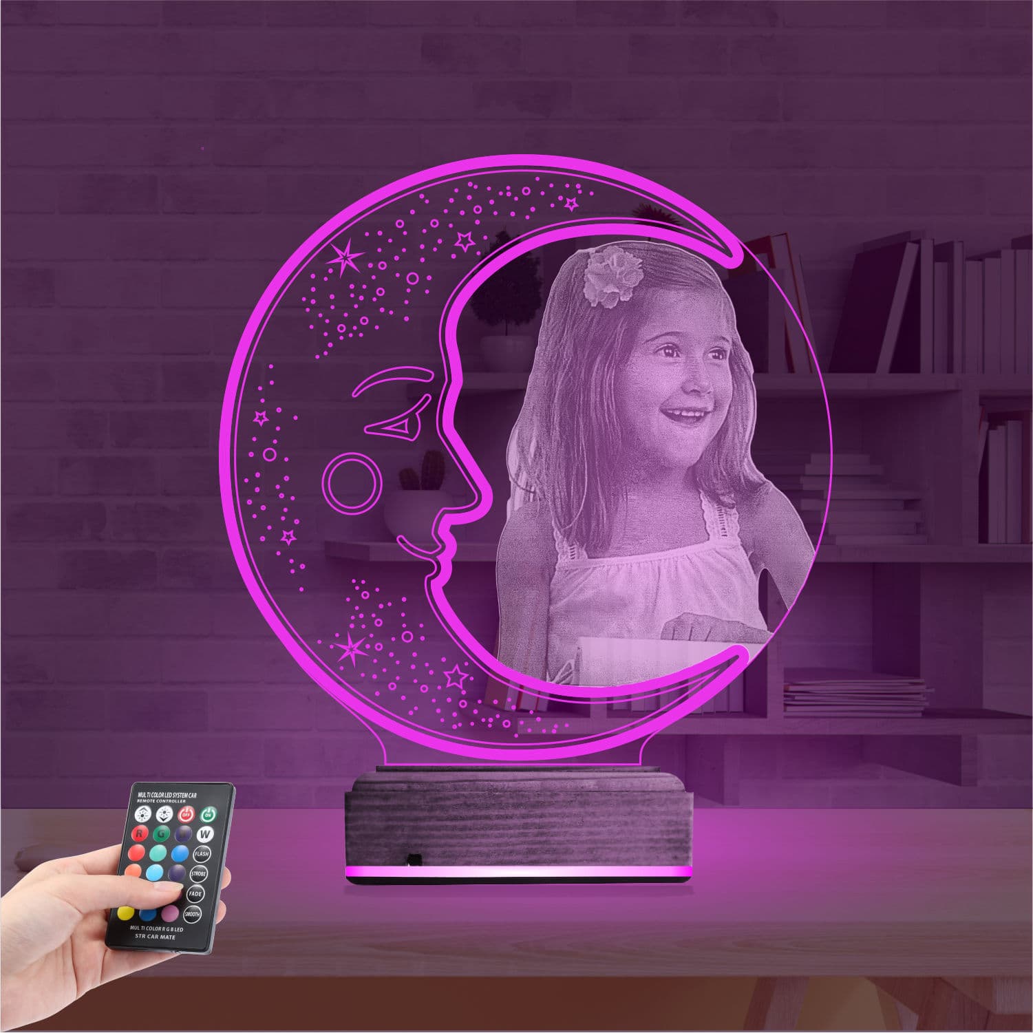 Луна с фото 3D Ночник 4