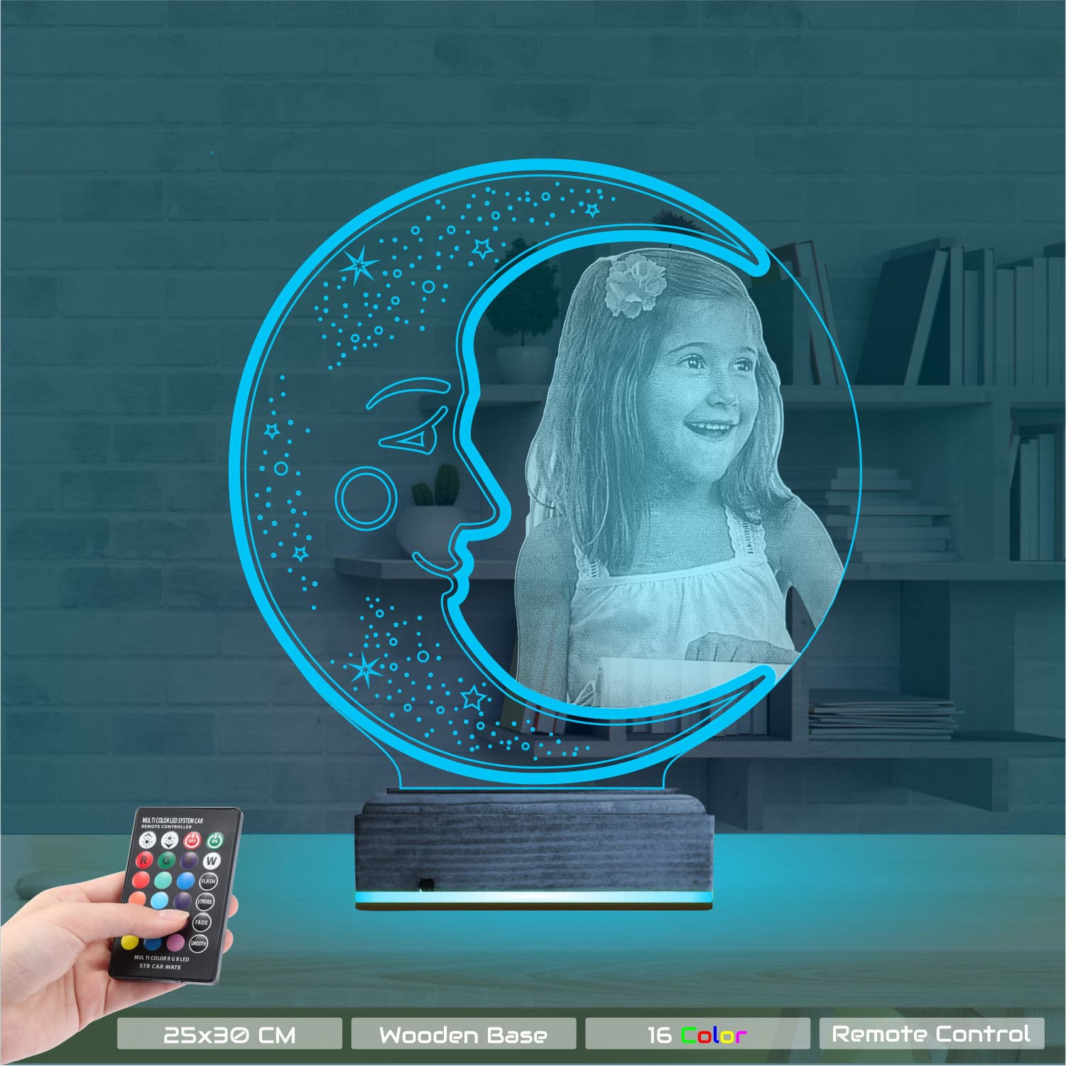 Луна с фото 3D Ночник 9