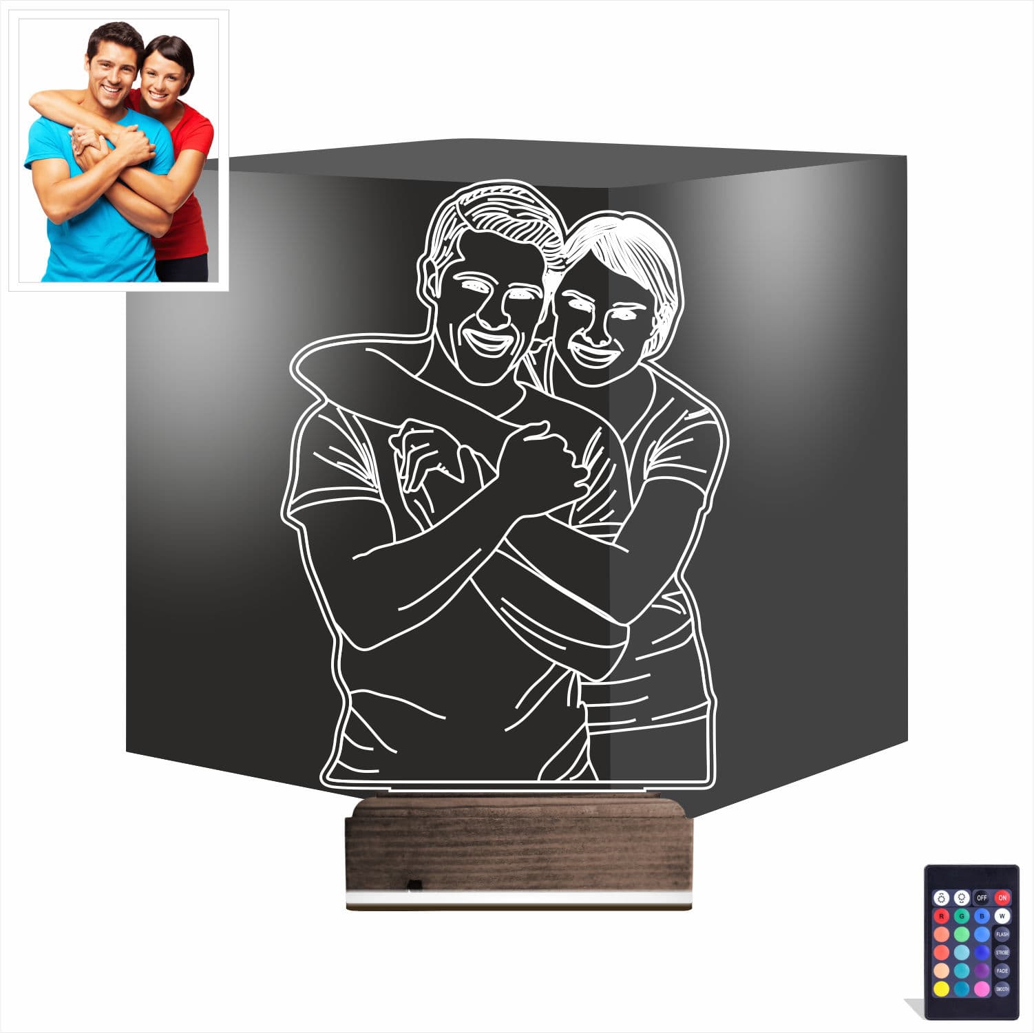 Пара по фото — 3D LED Ночник | Романтический подарок