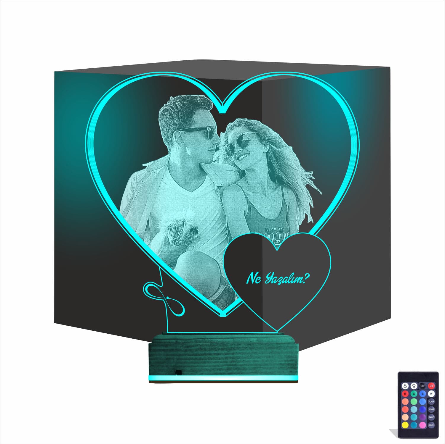Влюбленная пара в сердце — 3D LED Ночник | Подарок любимым 1