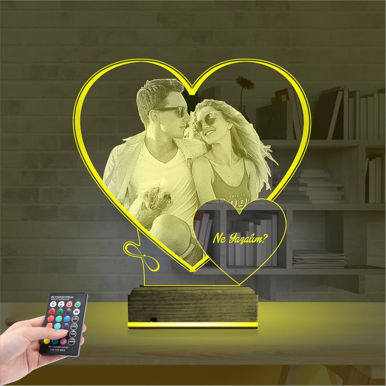 Влюбленная пара в сердце — 3D LED Ночник | Подарок любимым 5