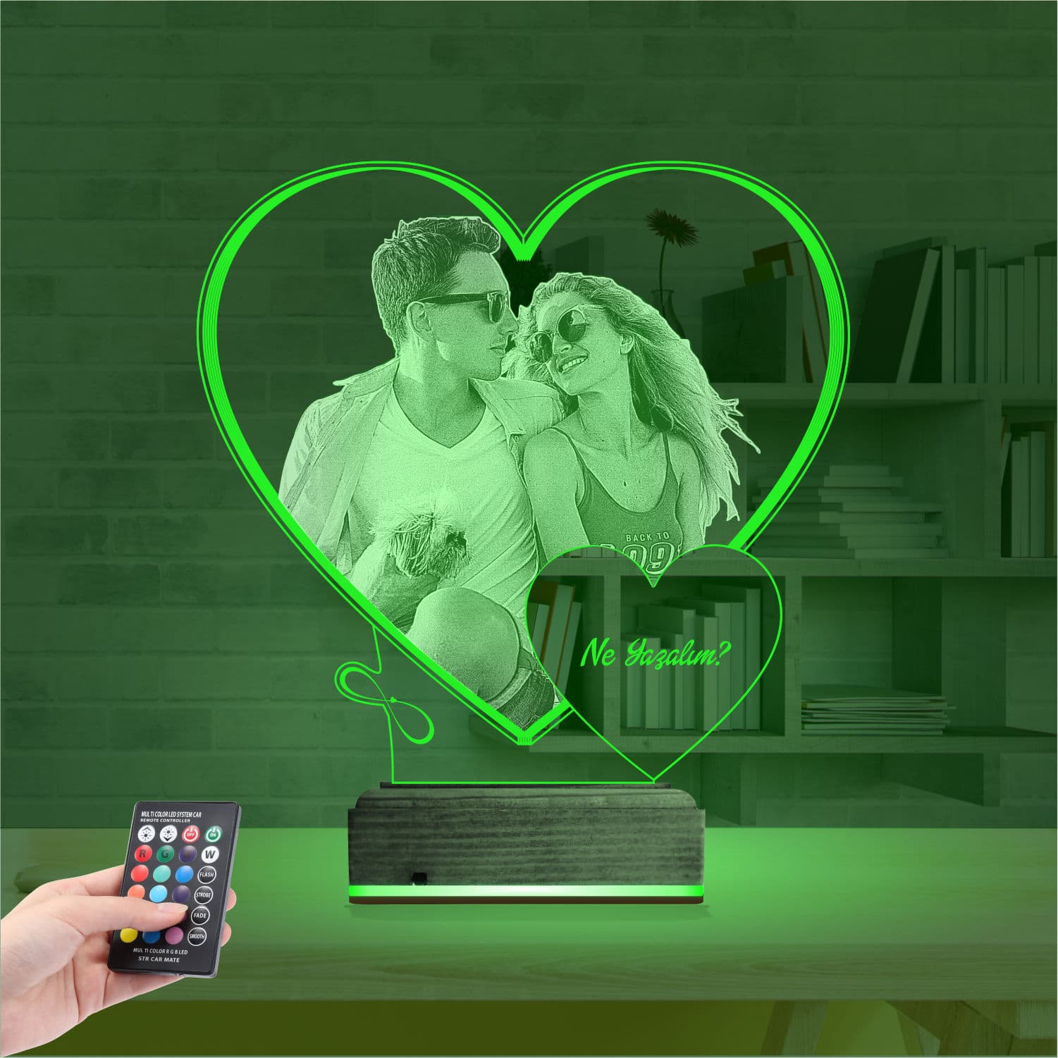 Влюбленная пара в сердце — 3D LED Ночник | Подарок любимым 6