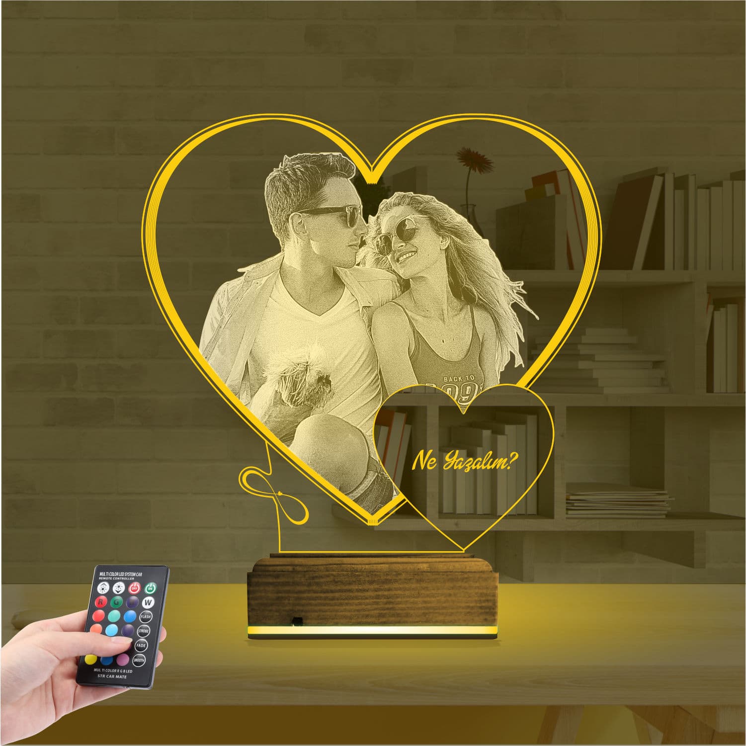 Влюбленная пара в сердце — 3D LED Ночник | Подарок любимым 8