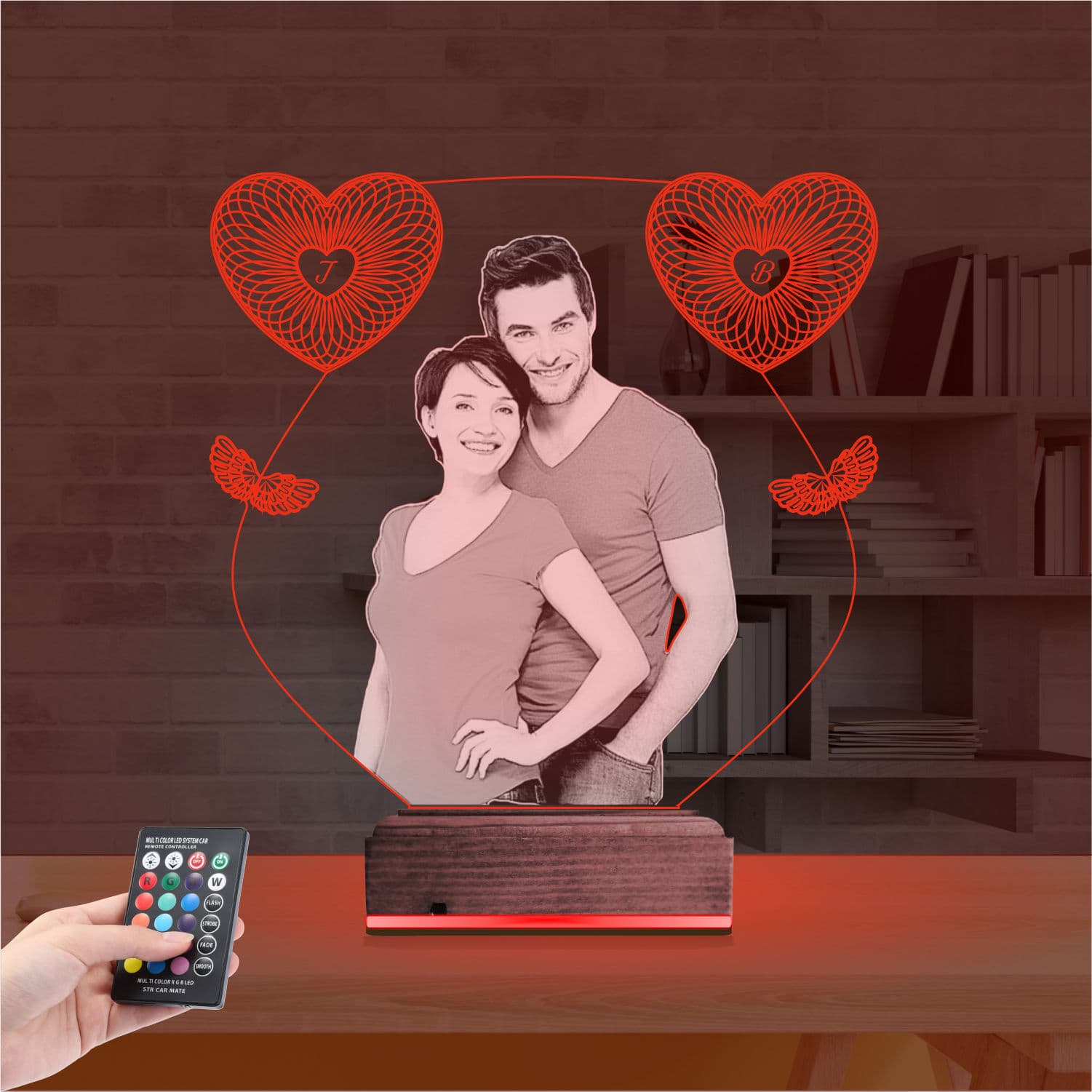 Фото пары и сердца — 3D LED Ночник | Подарок любимым 7
