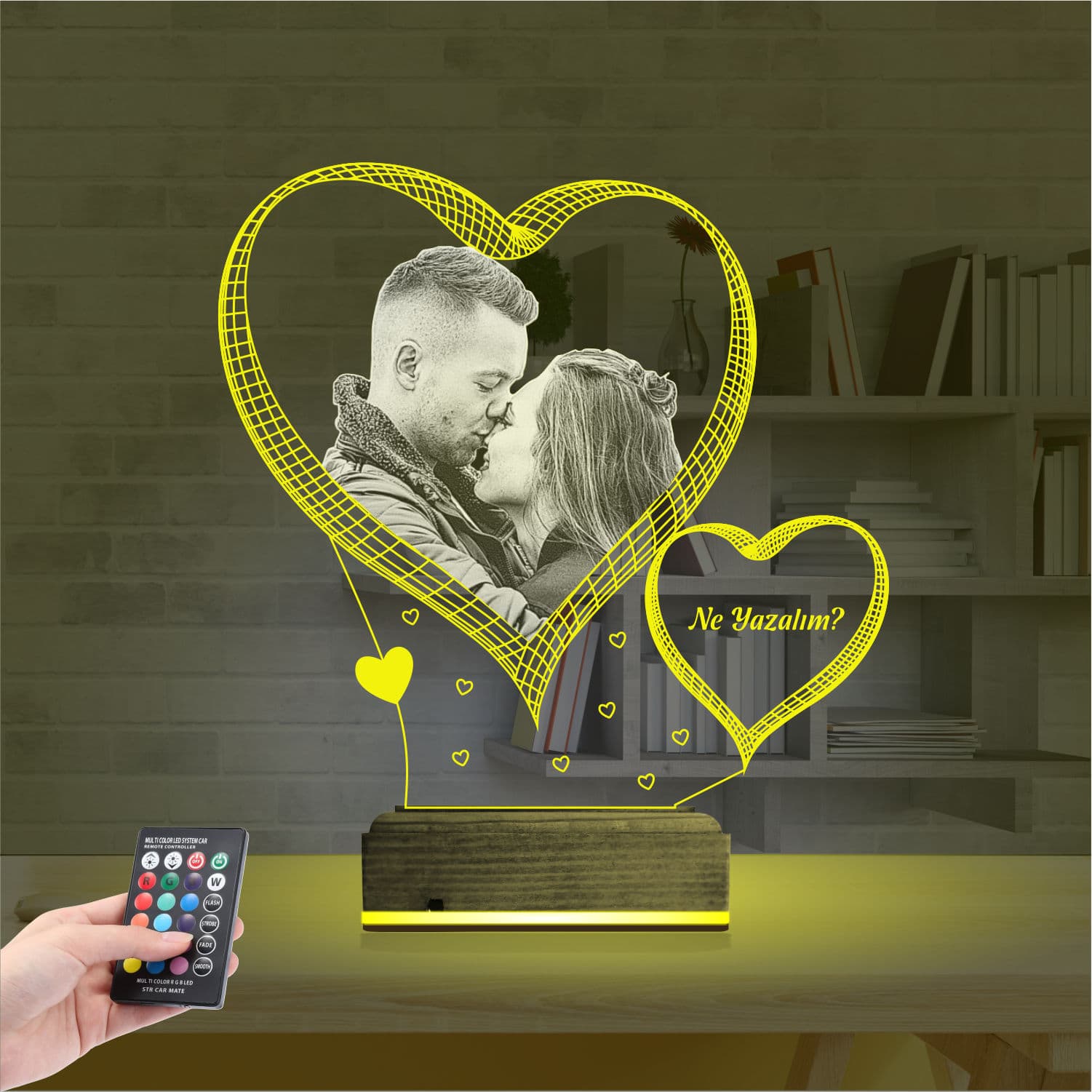 Сердце с вашим фото — 3D LED Ночник | Романтический подарок 5