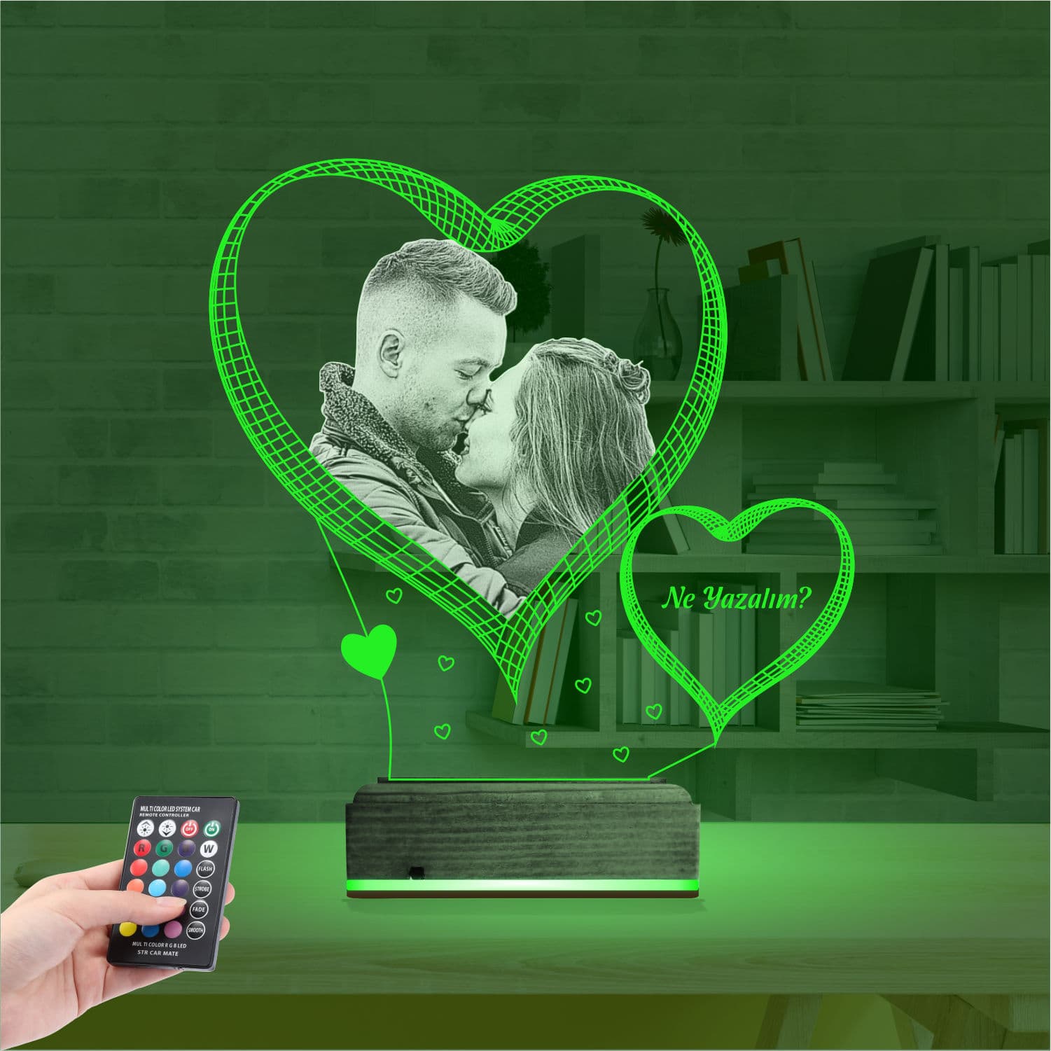 Сердце с вашим фото — 3D LED Ночник | Романтический подарок 6