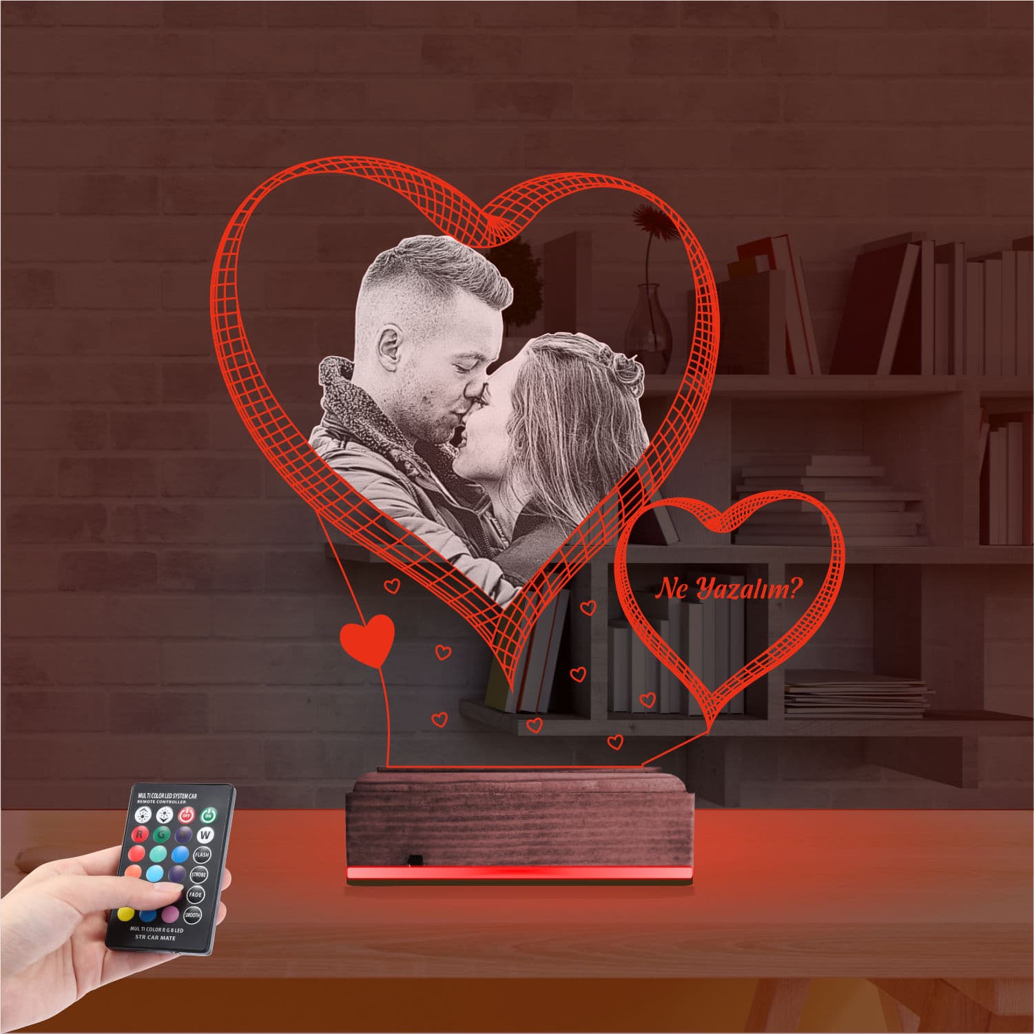 Сердце с вашим фото — 3D LED Ночник | Романтический подарок 7